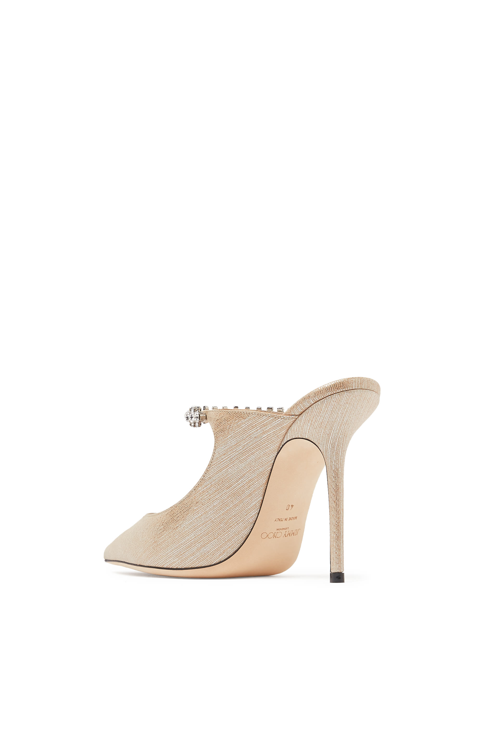 حذاء بينغ 100 مفتوح من الخلف مرصع بكريستال