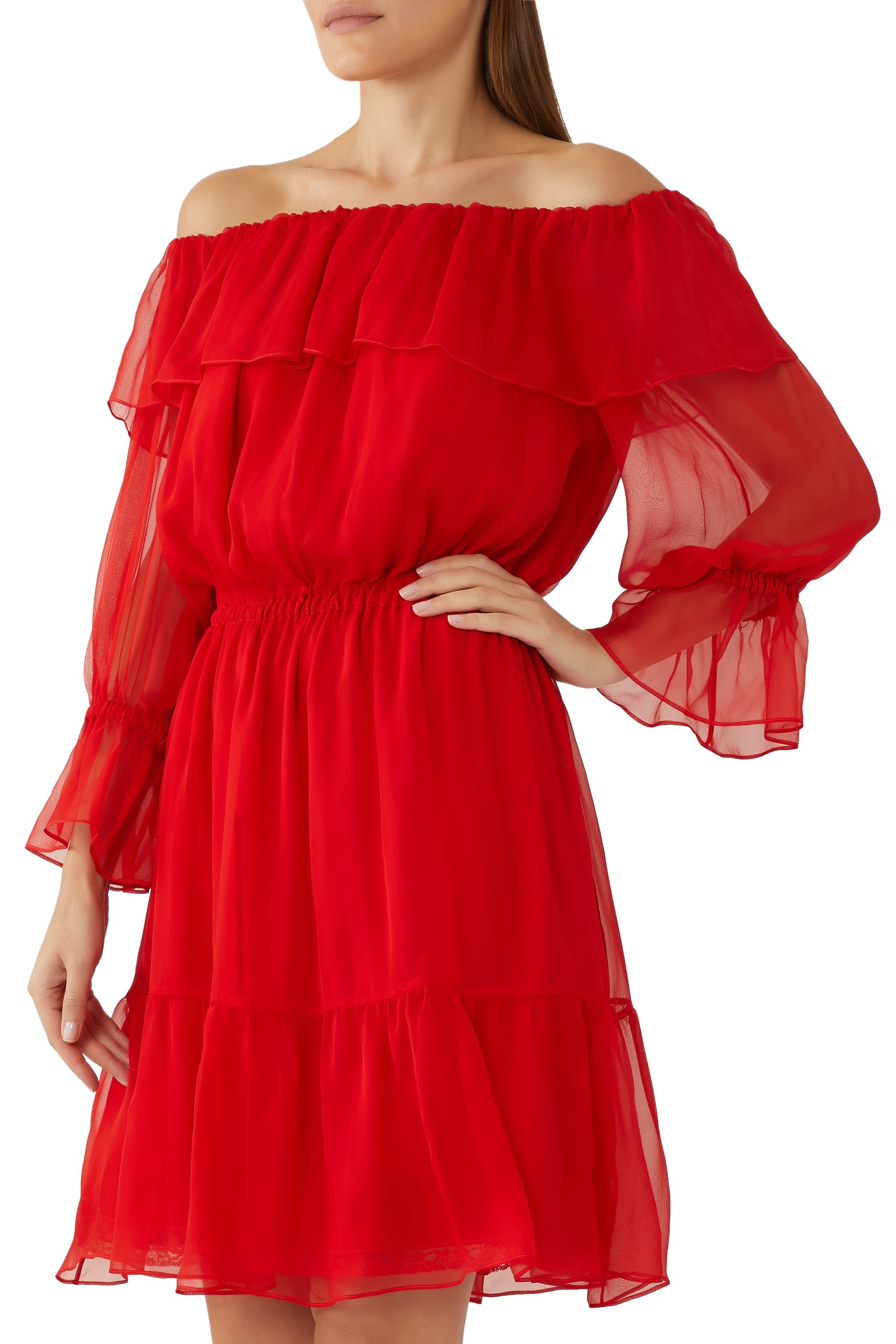 فستان حرير شيفون