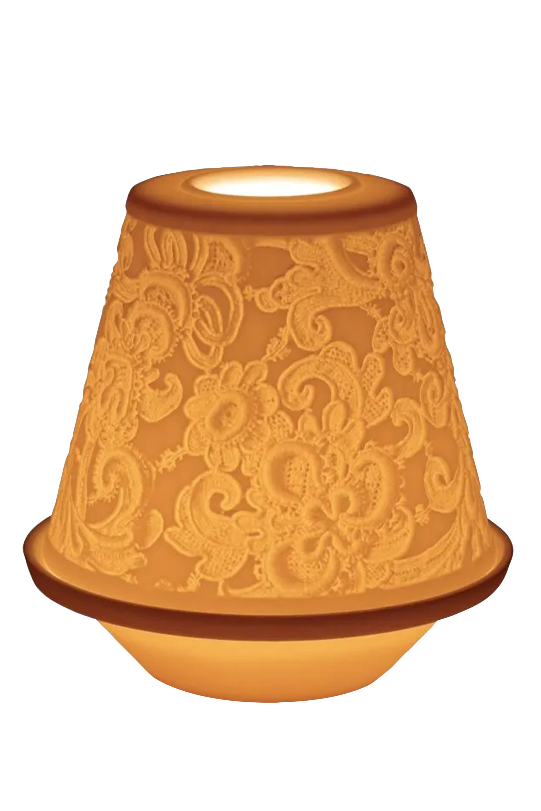 مصباح بنقشة دانتيل بحامل