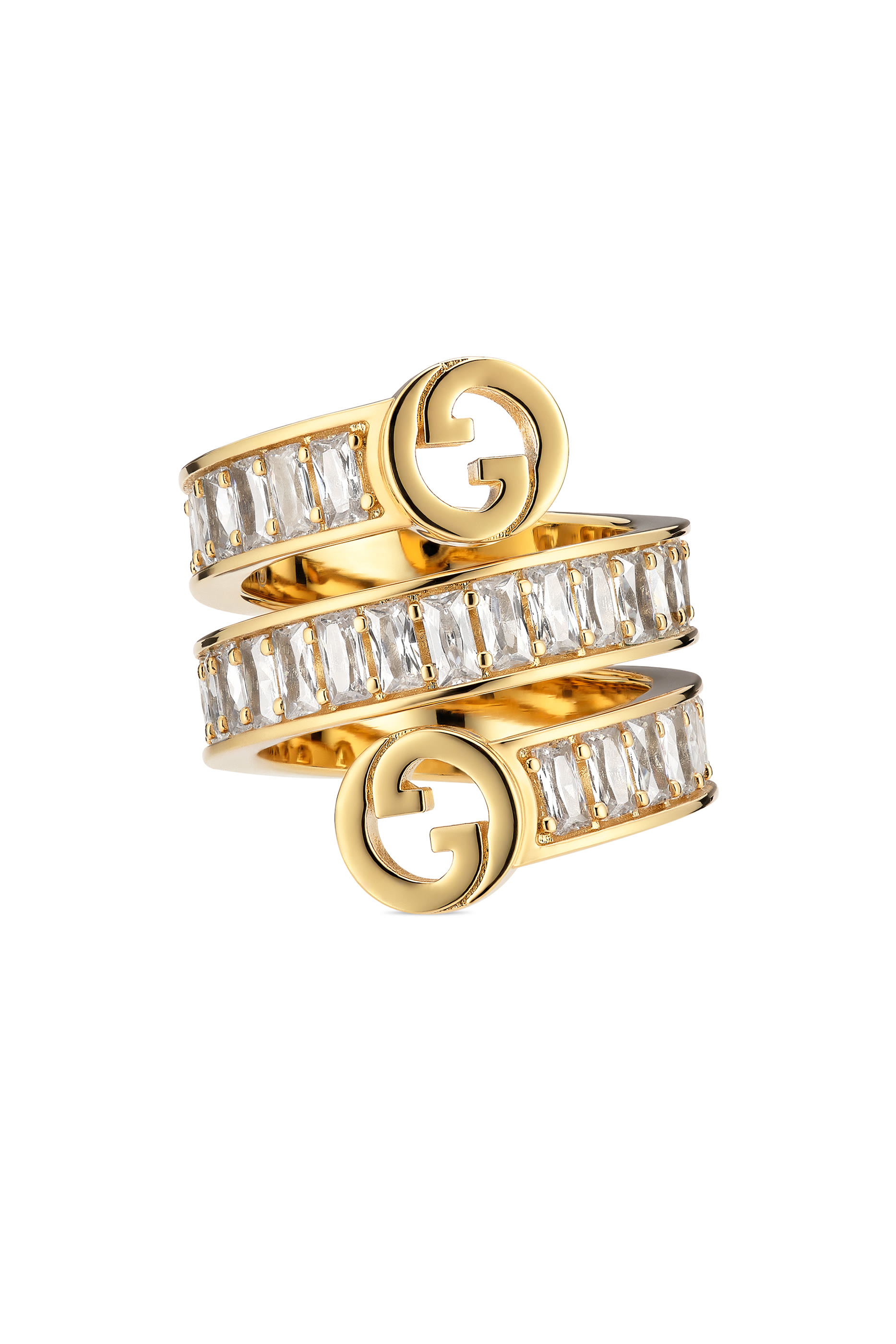 خاتم بلوندي بتصميم ملفوف مرصع بالكريستال