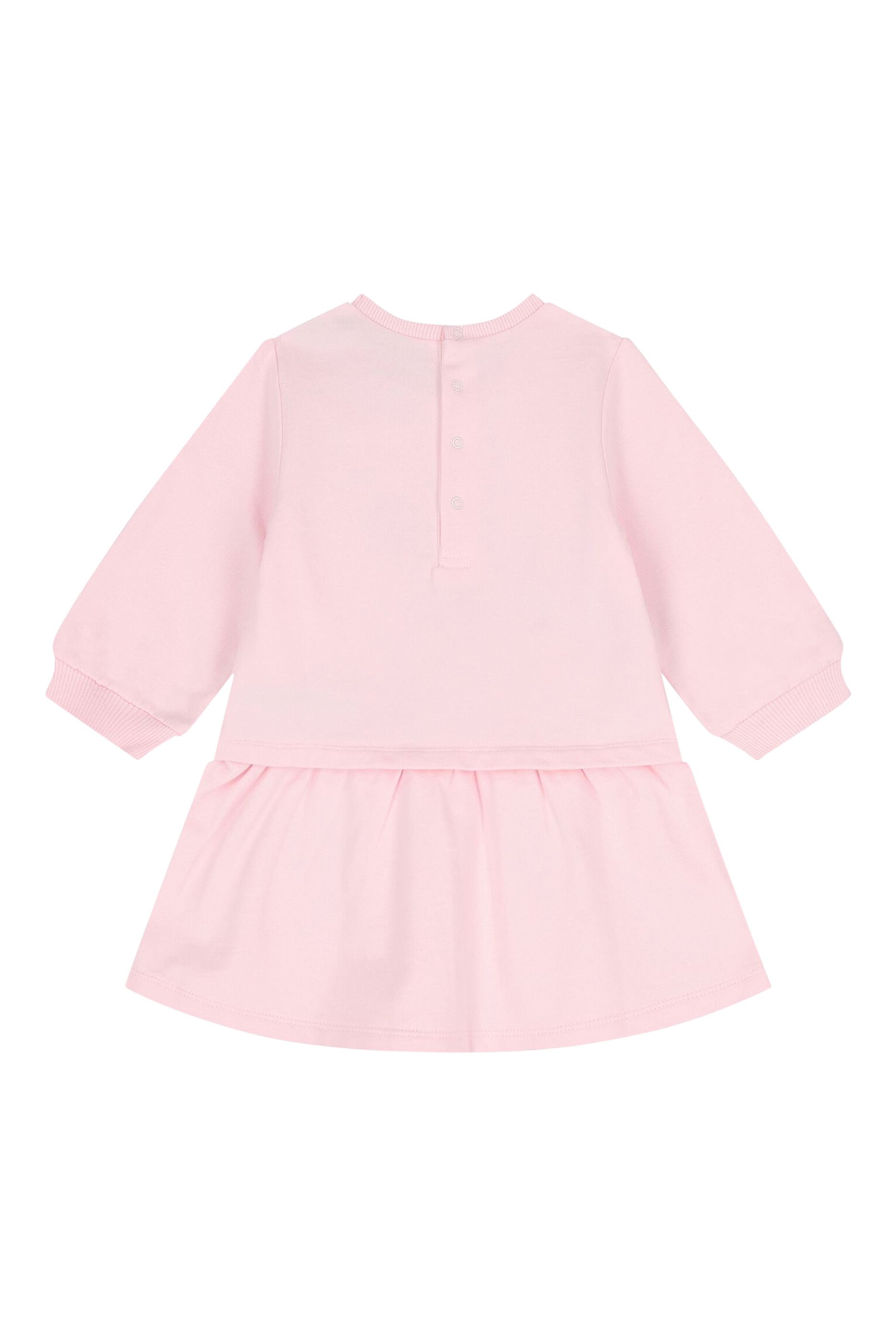 فستان بنقشة حقيبة بشعار الماركة للأطفال