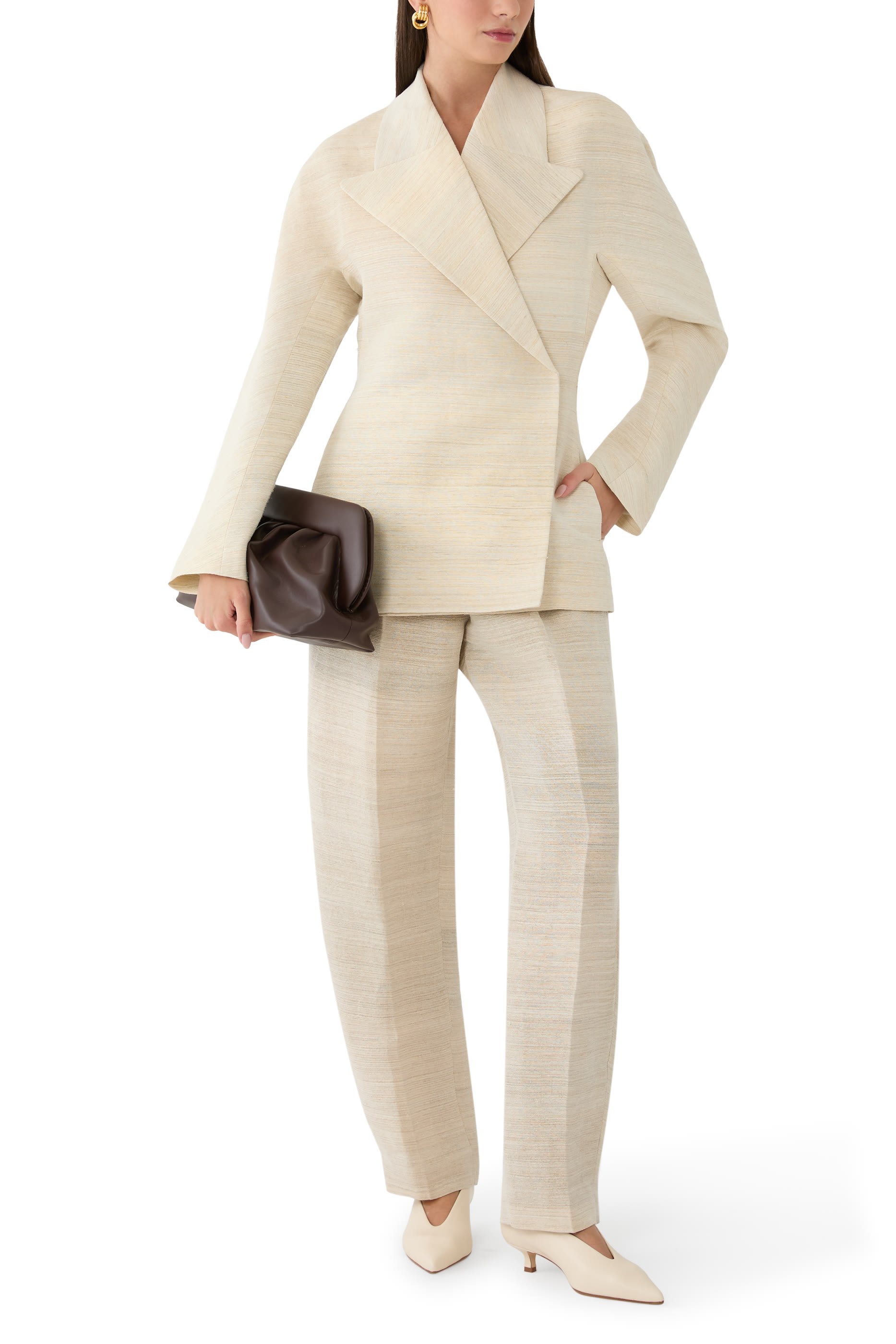 بنطال لوكا بقصة ساق واسعة