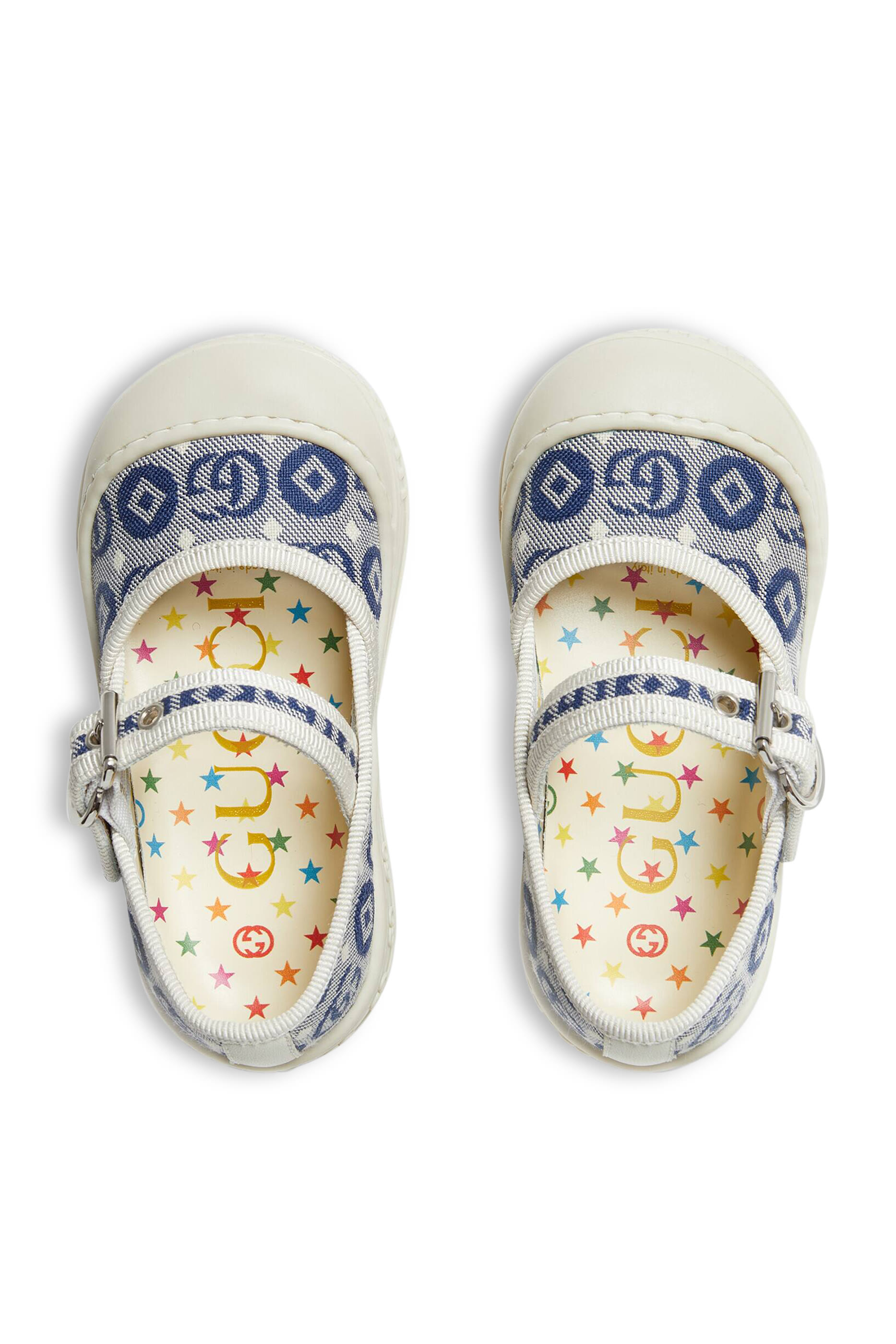 حذاء بالرينا للأطفال قماش قنب بكعب مسطح وحرفي شعار الماركة