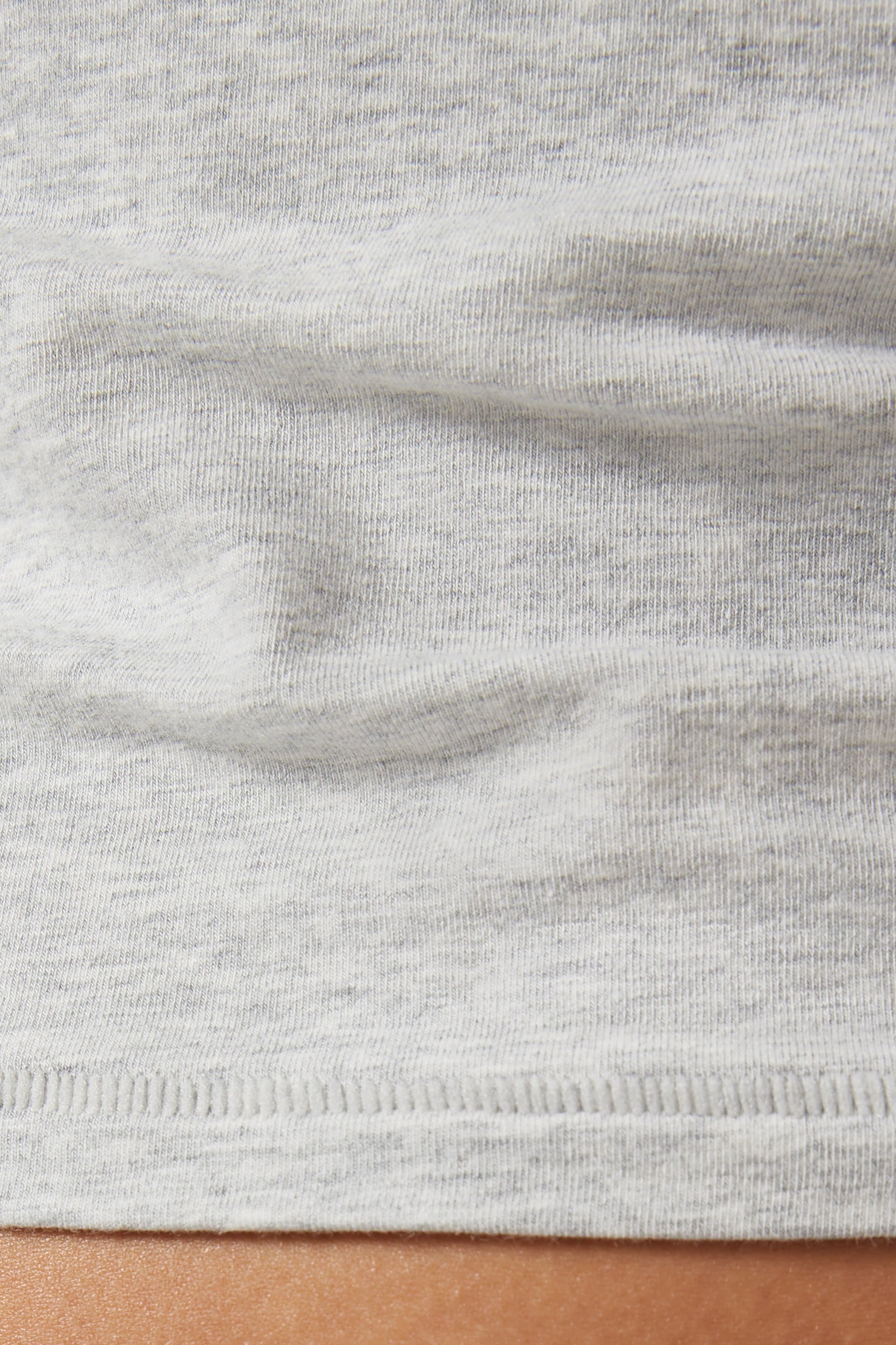 تيشيرت بأكمام طويلة جيرسيه قطن 