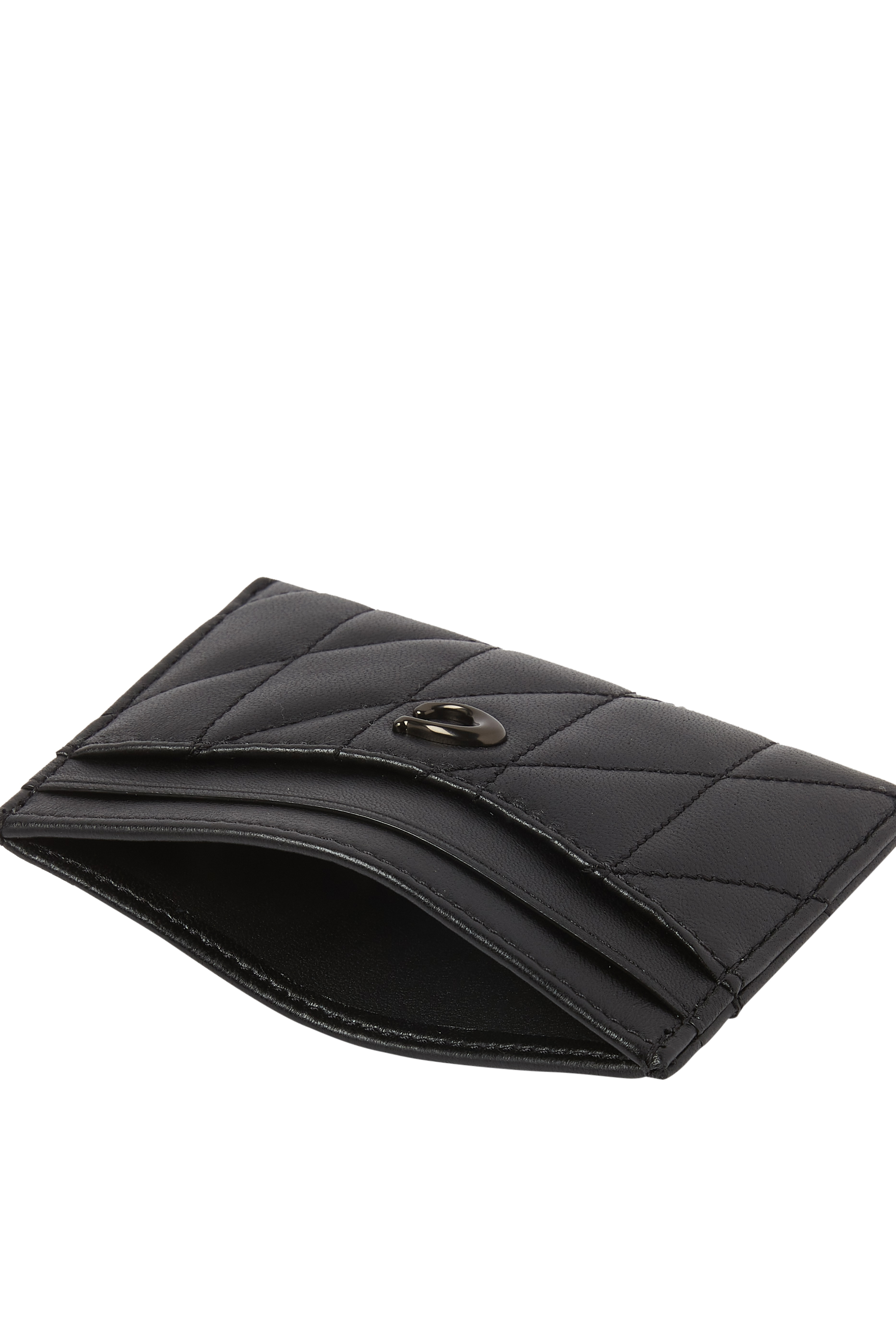 حافظة بطاقات ايسنشال بحياكة مبطنة