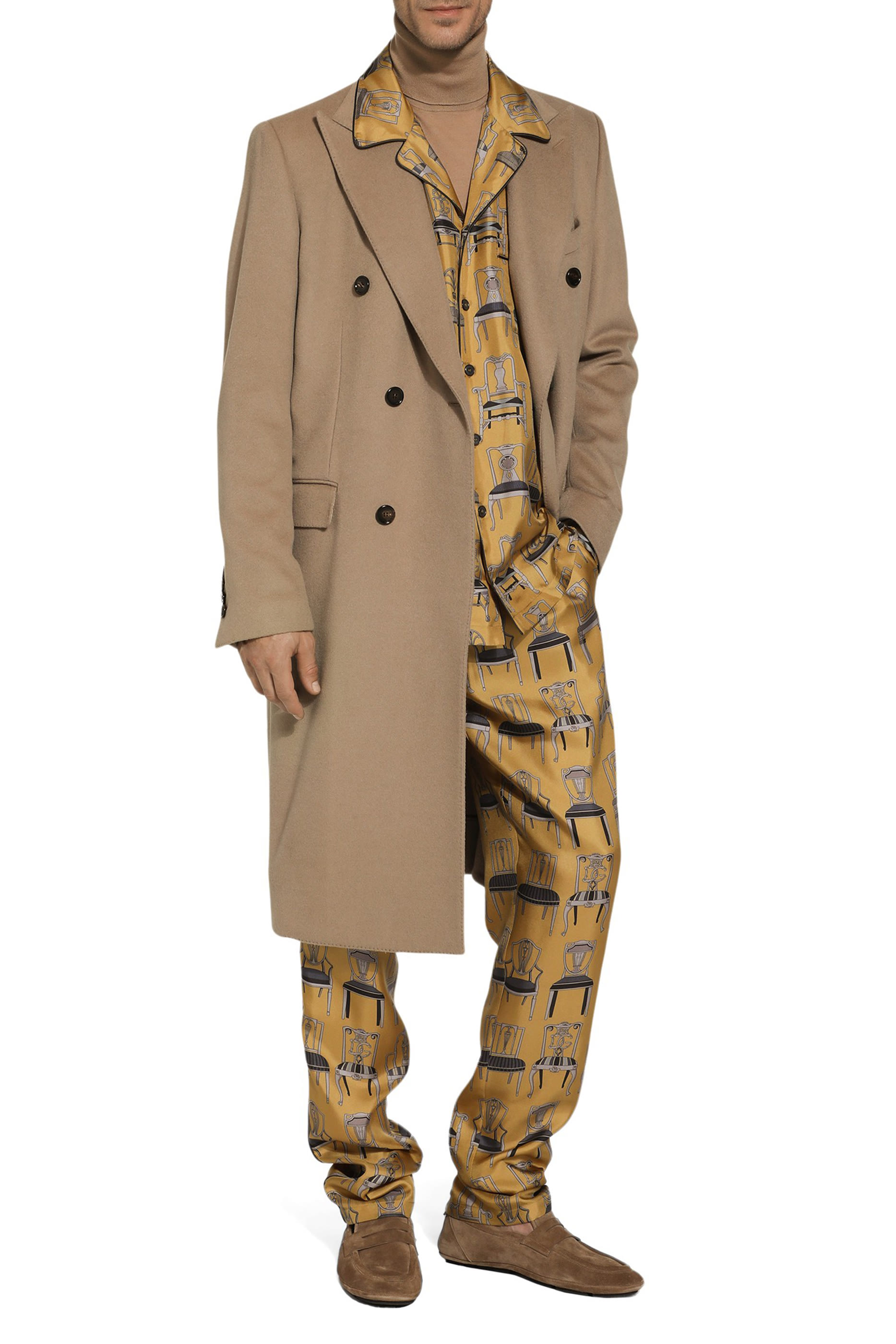 قميص بنقشة كراسي حرير تويل