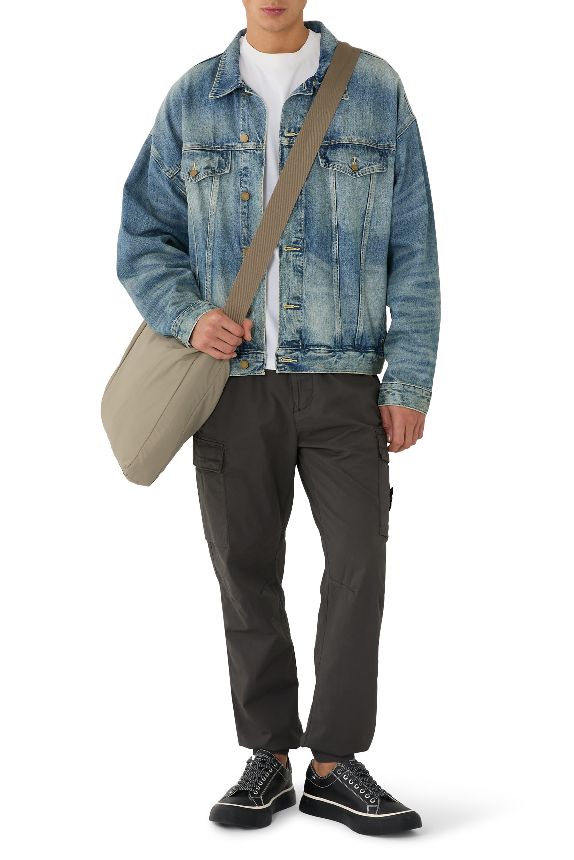 بنطال كارجو بقصة عادية ضيقة من الأسفل