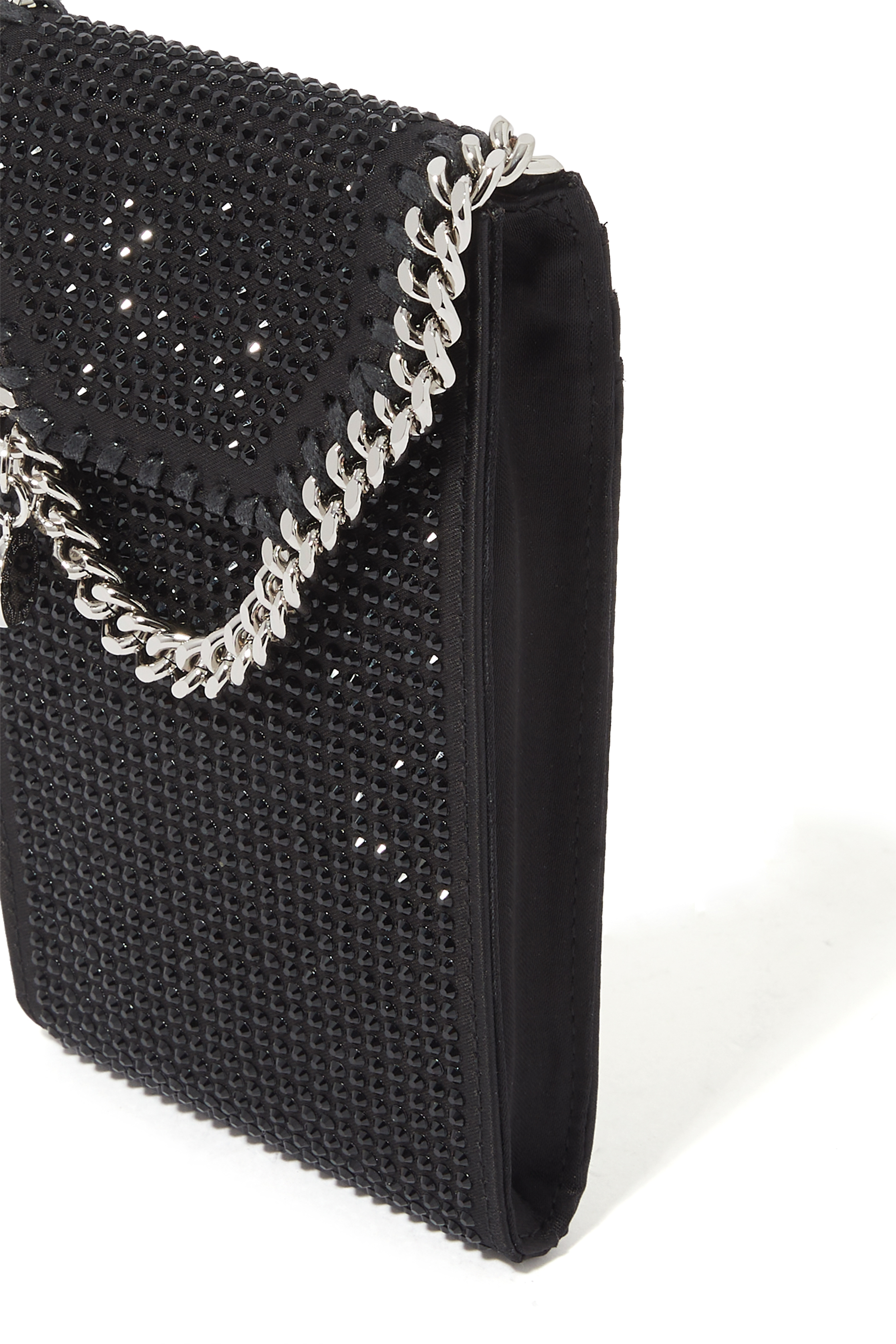 محفظة فالابيلا صديقة للبيئة مرصعة بالكريستال بحمالة سلسلة