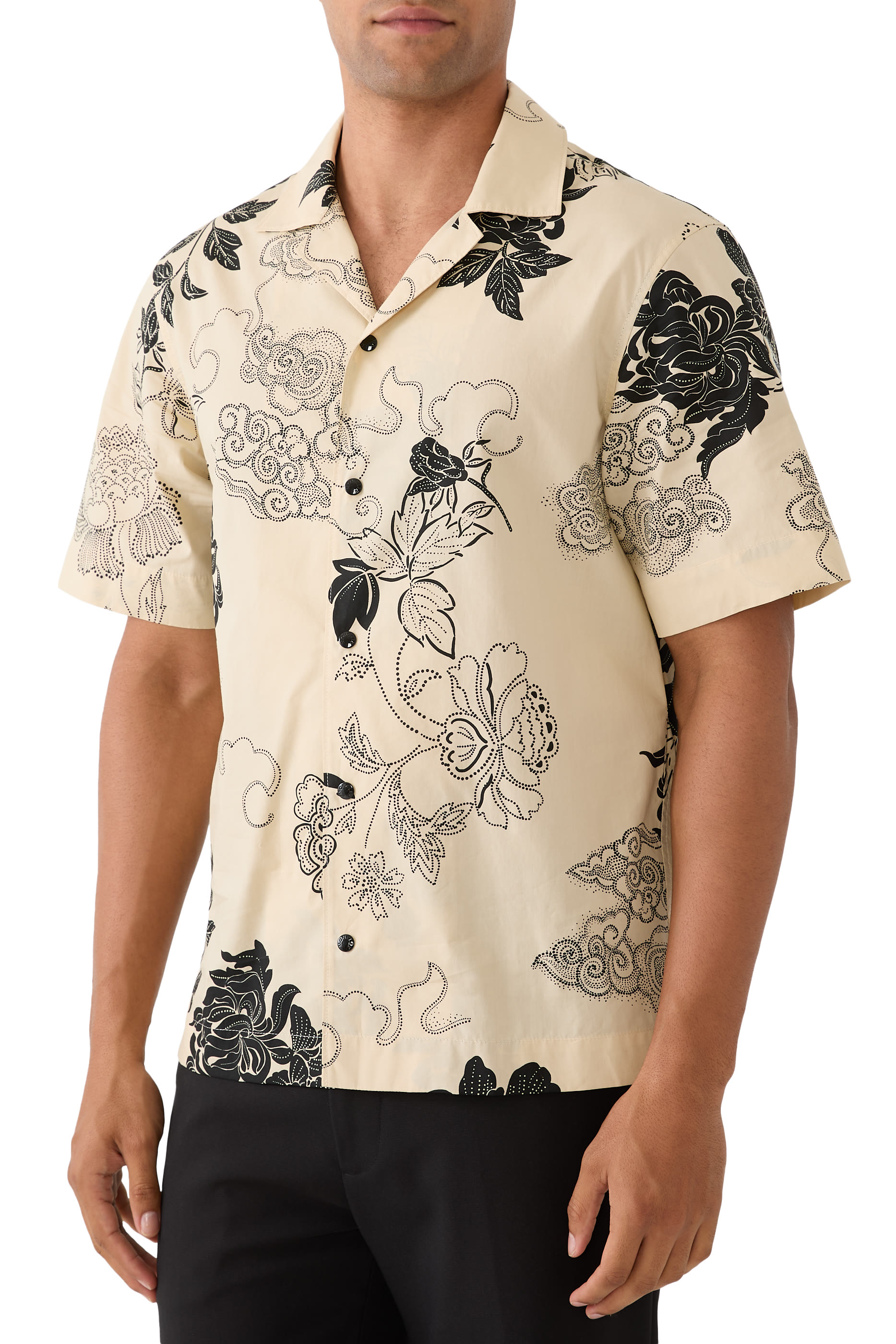 قميص بطبعات زهور قطن