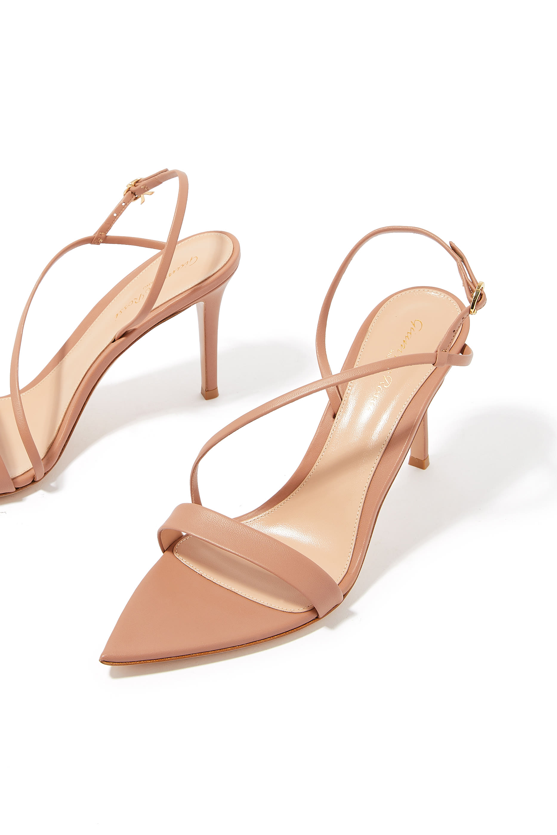 صندل ريبون 85 بسير كاحل متقاطع جلد