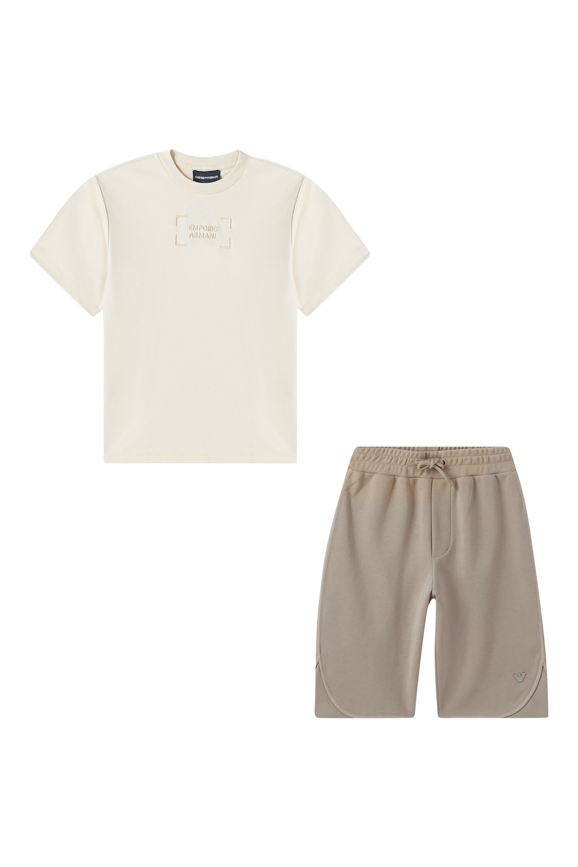 طقم مماثل بشعار الماركة قطن للأطفال