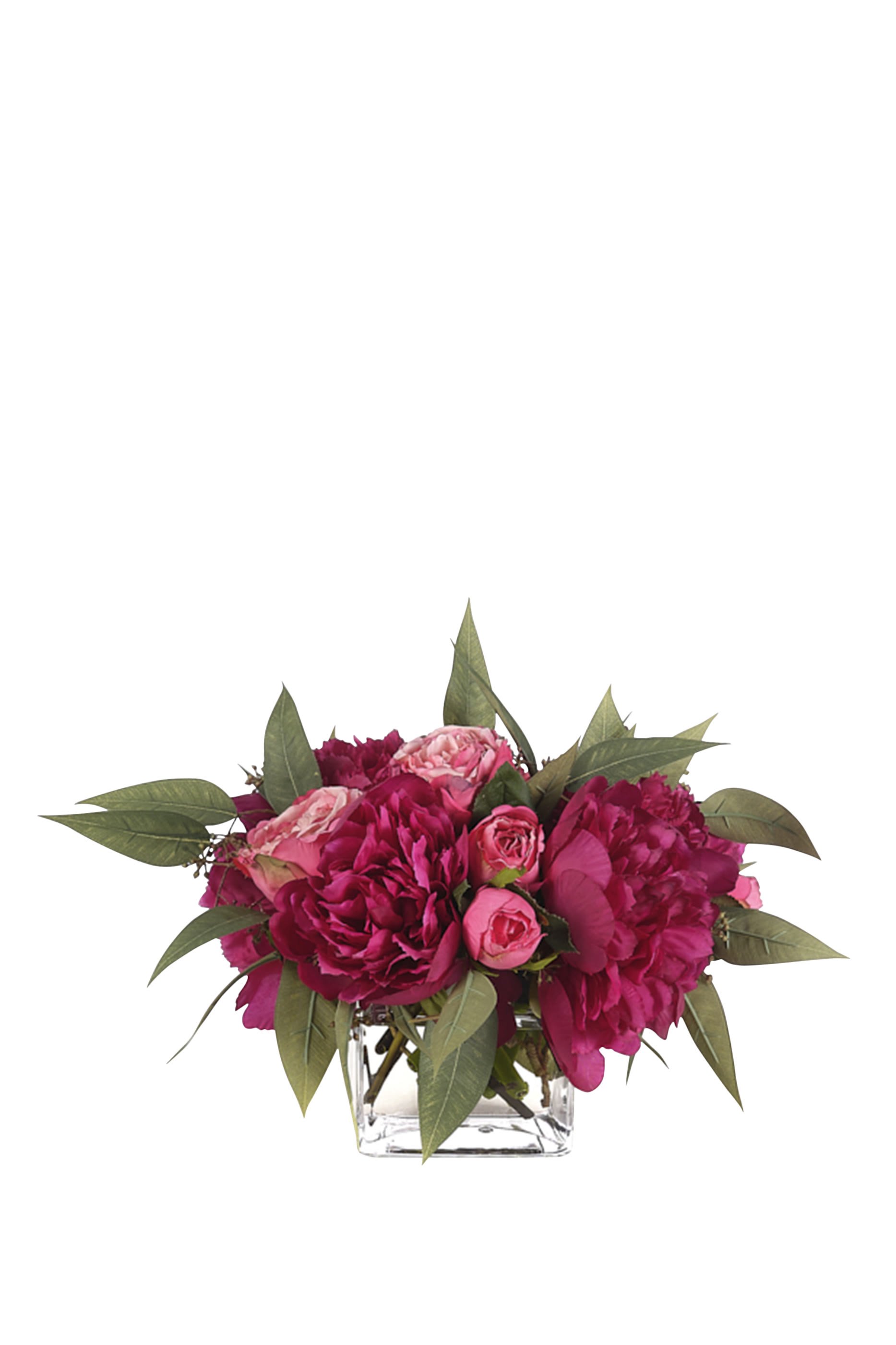 باقة زهور فاوانيا وورد بتصميم حديقة مائية اصطناعية