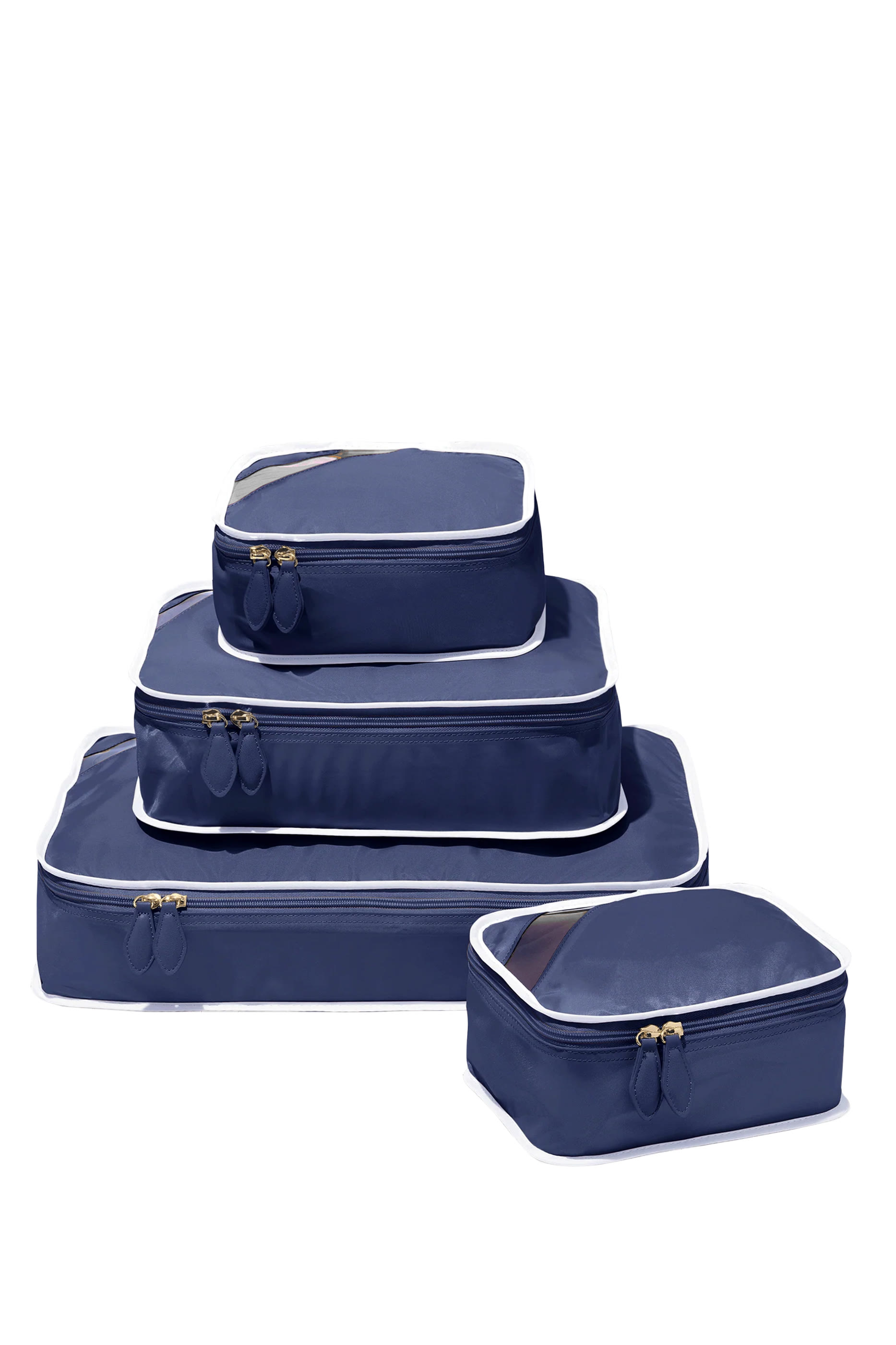 طقم 4 حقائب تخزين بتصميم مكعب