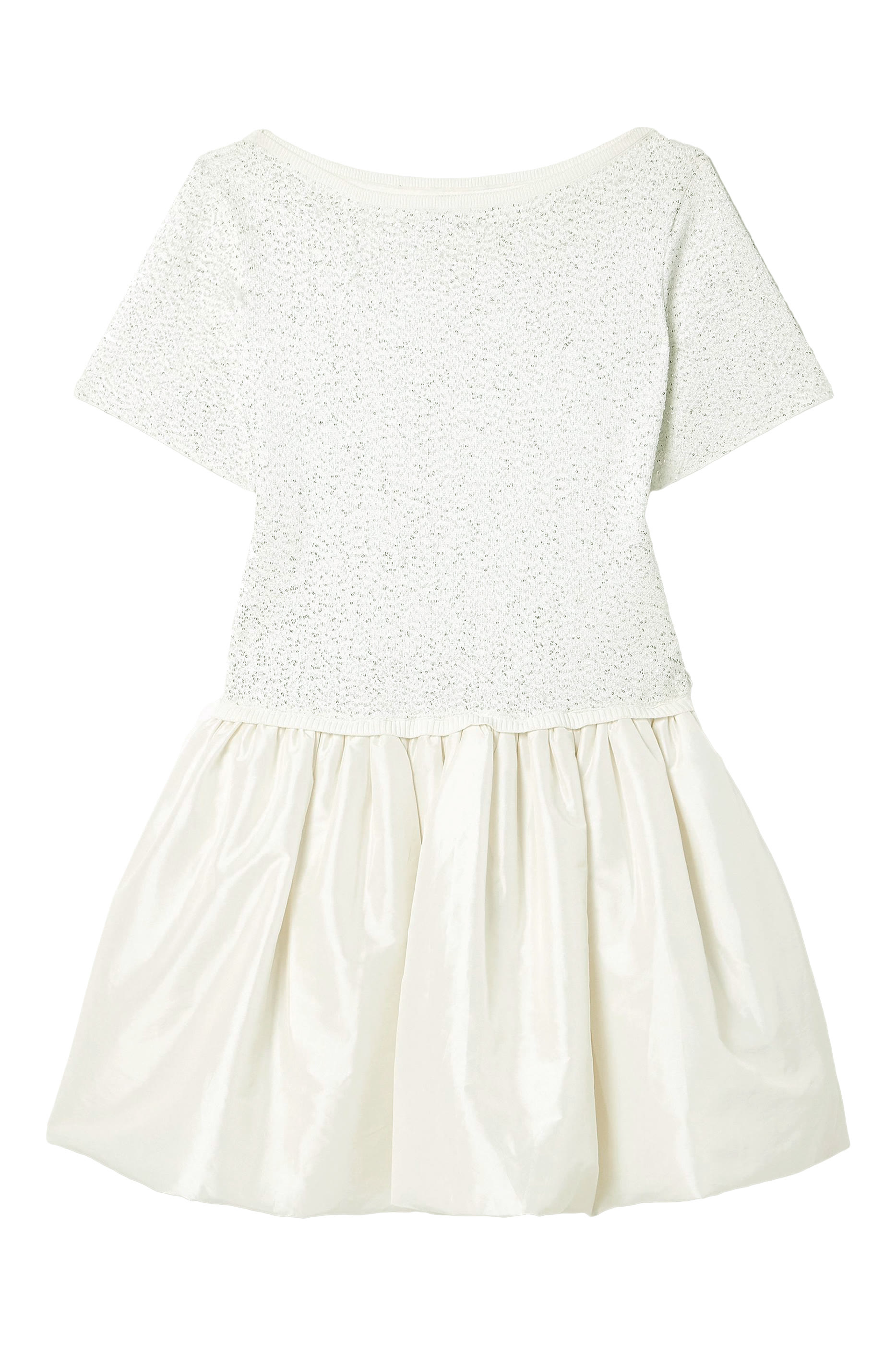 فستان كينز قصير منسوج بكشكش