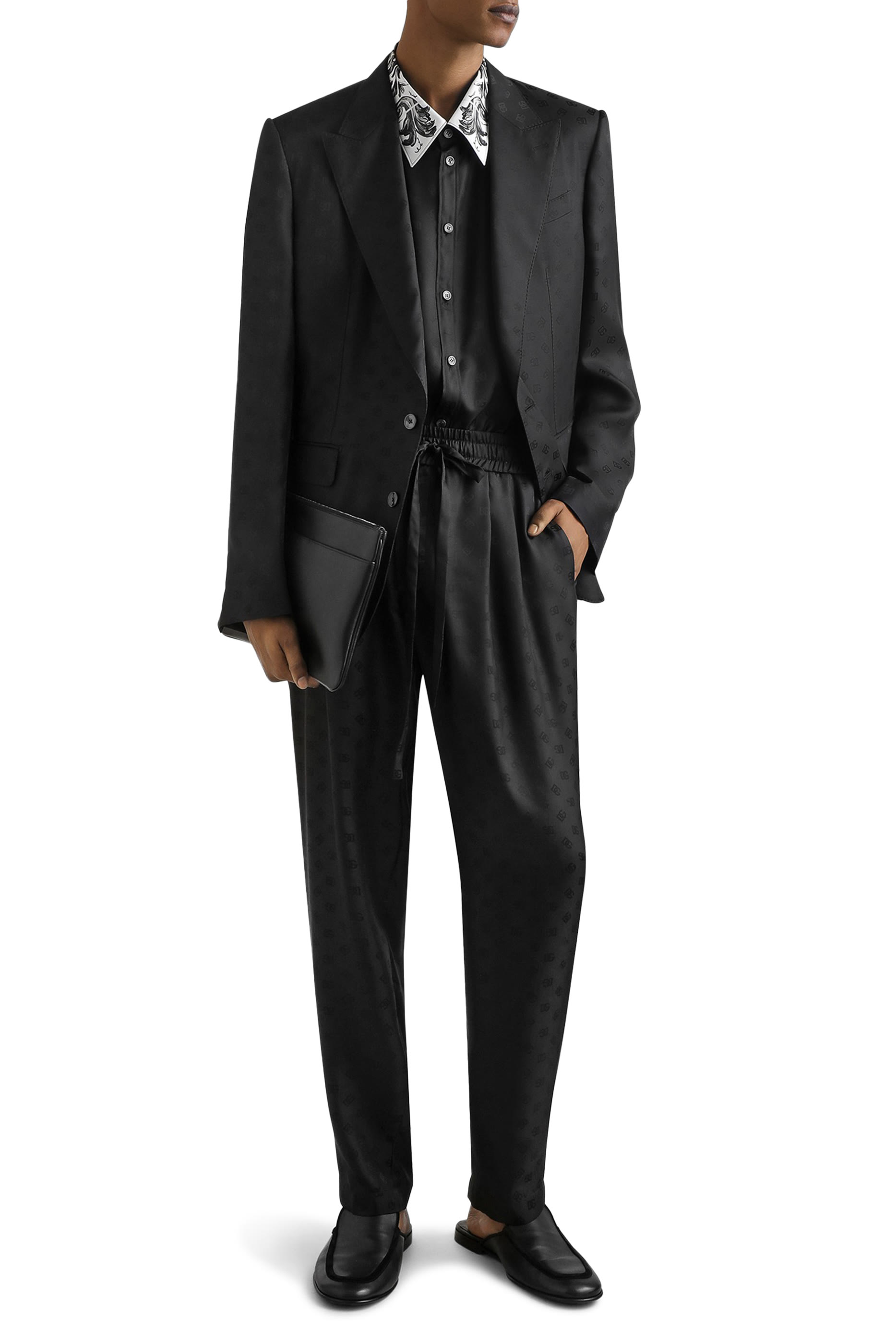 قميص هاواي بطبعة مايوليكا حرير جاكار