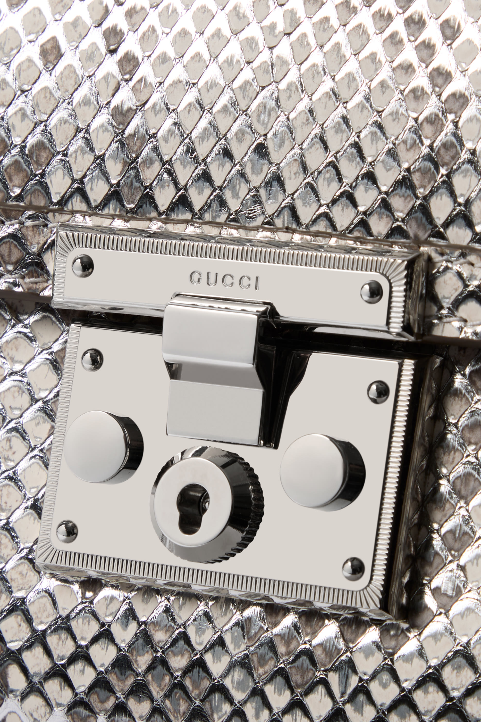 حقيبة يد صغيرة بقفل جلد أفعى