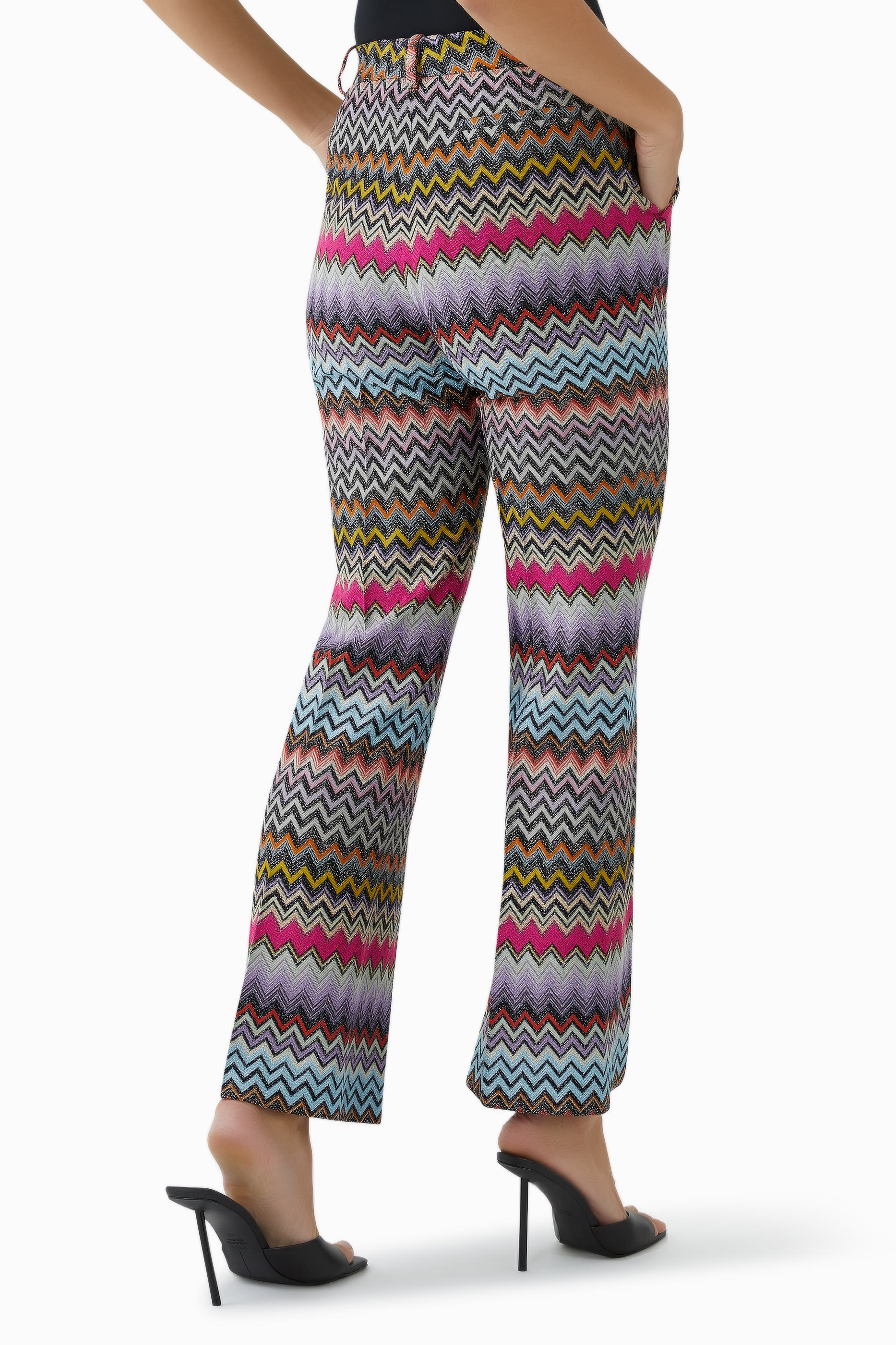 بنطال واسع بنقشة خطوط متعرجة راشيل لوركس