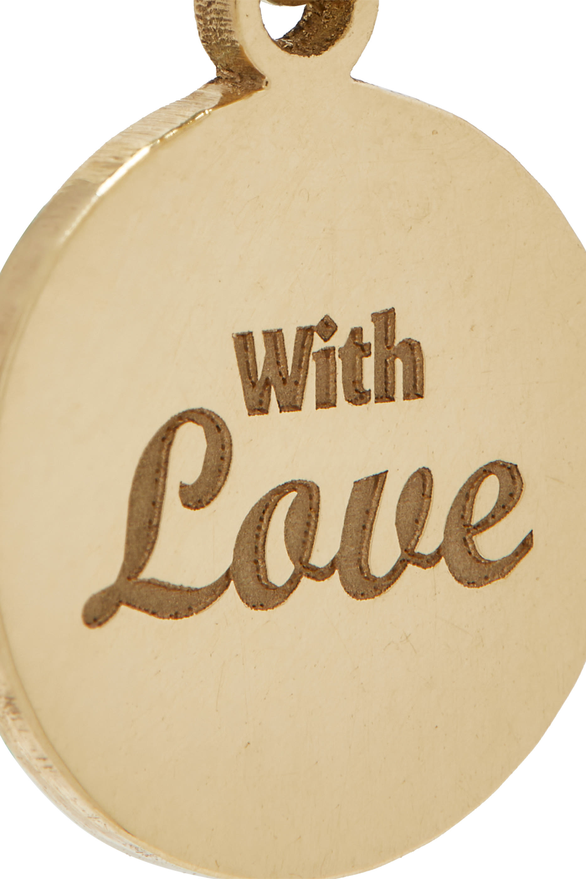 حلية بنقشة كلمة لوف ذهب أصفر عيار 18