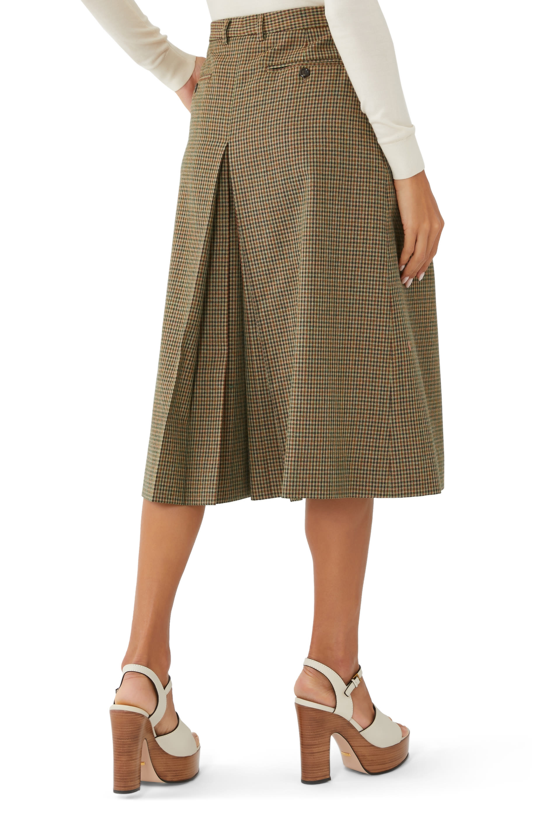 بنطال بنقشة هاوندزتوث صوف