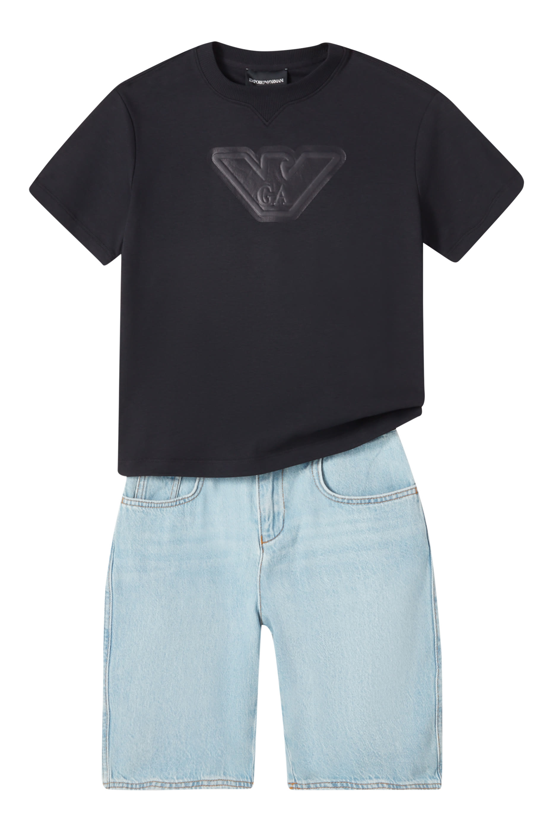 تيشيرت بطبعة شعار النسر بحجم كبير جرسيه للأطفال