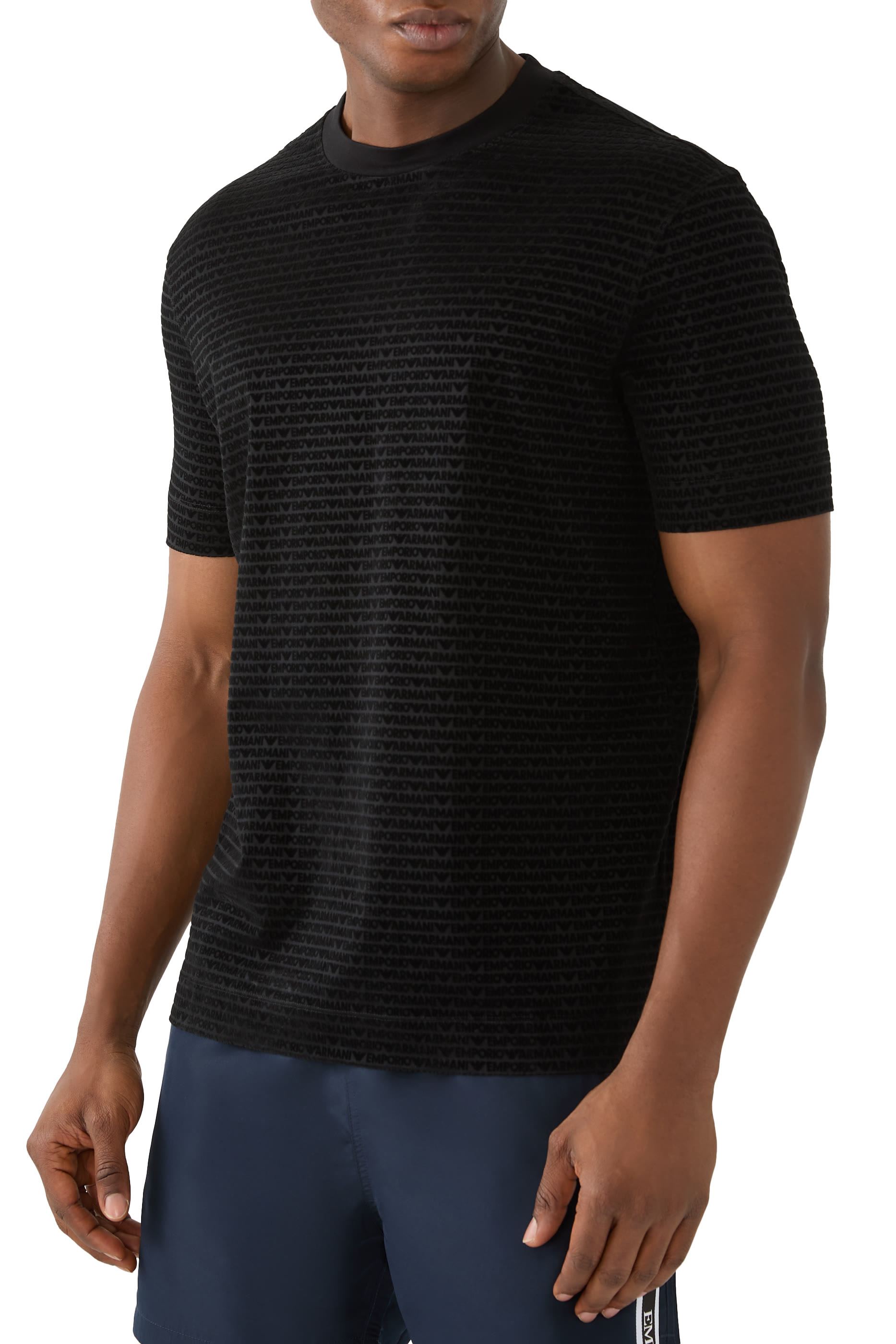 تيشيرت بشعار الماركة مزيج ليوسيل جيرسيه بشعار الماركة بالكامل