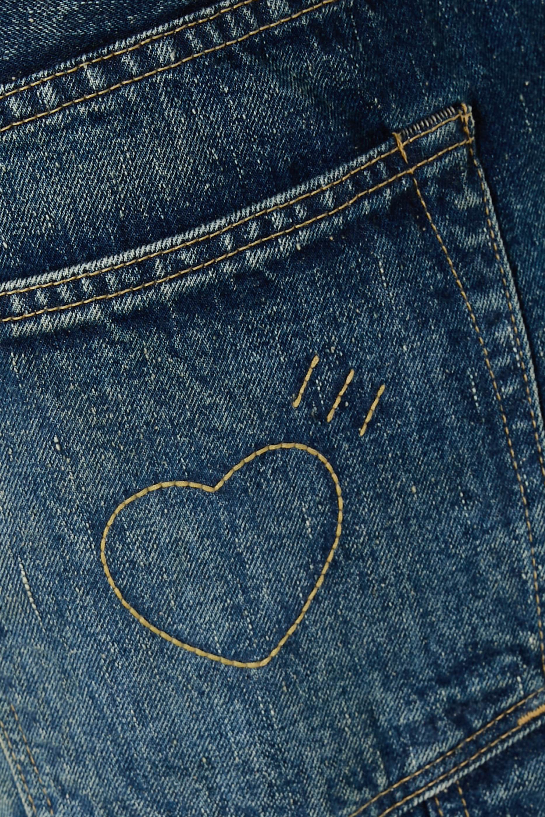 بنطال فوتور بقصة مستقيمة دنيم