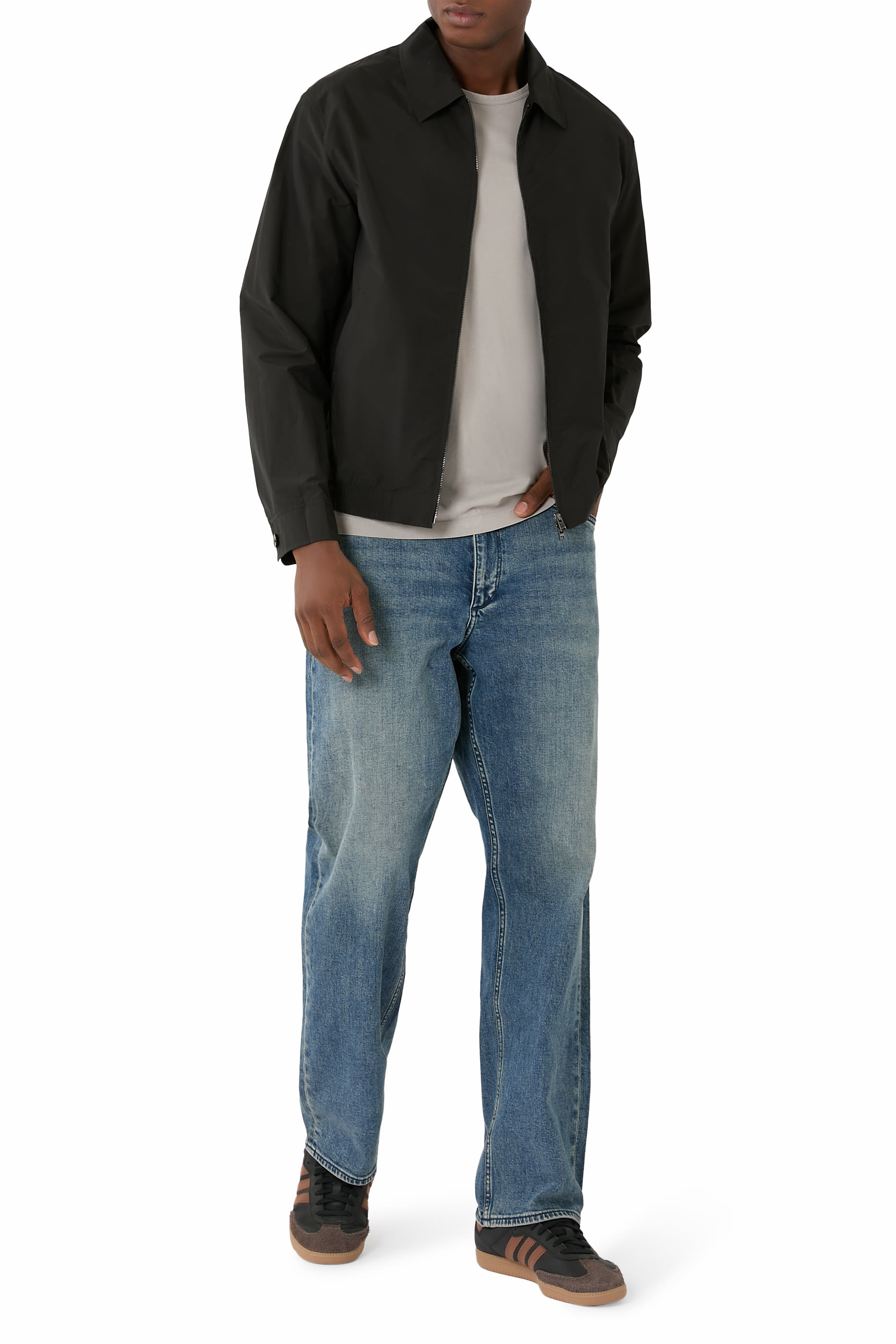 بنطال جينز فيت 4 بقصة ساق مستقيمة