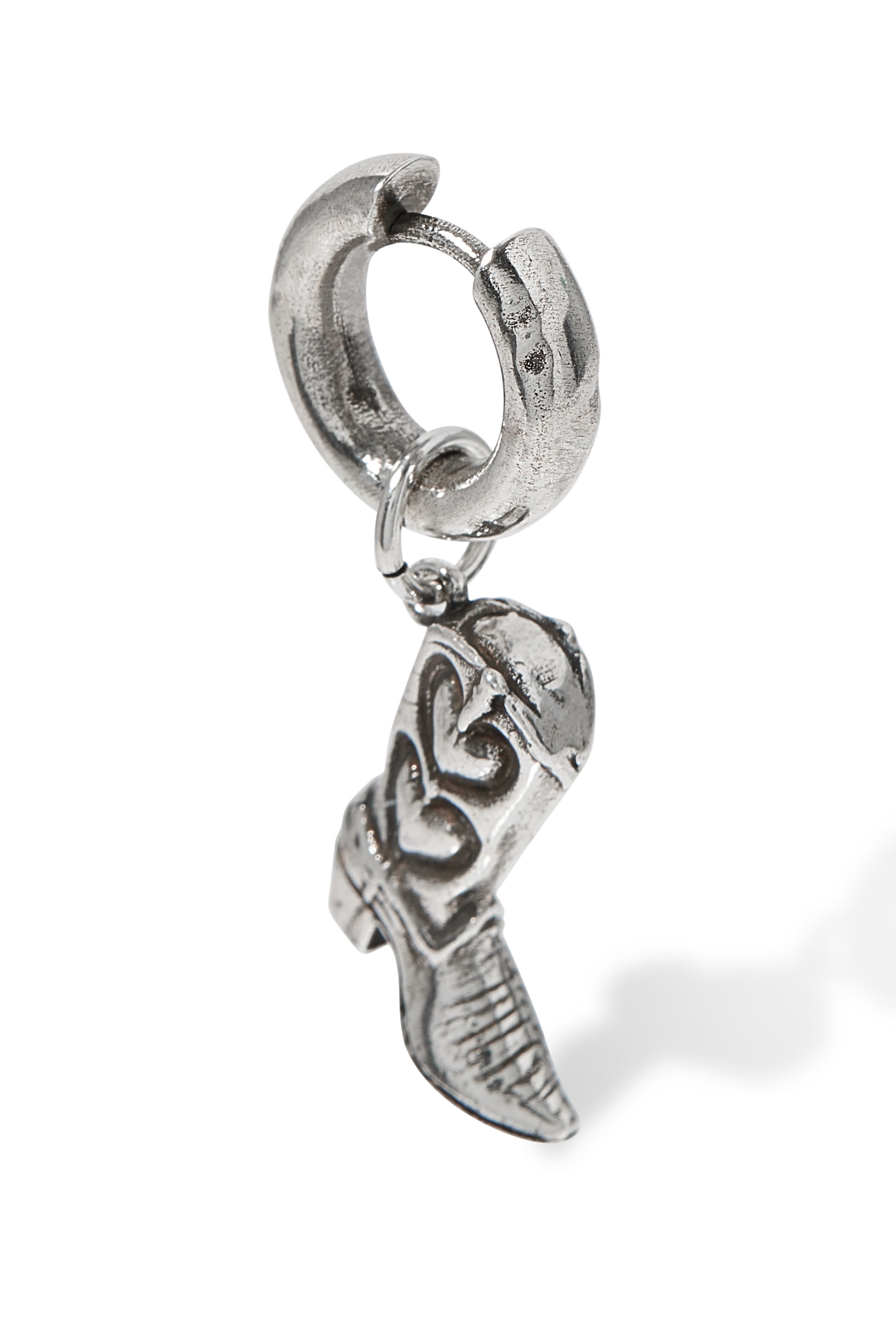 أقراط بتصميم حذاء بوت، فضة اسرلينية 925