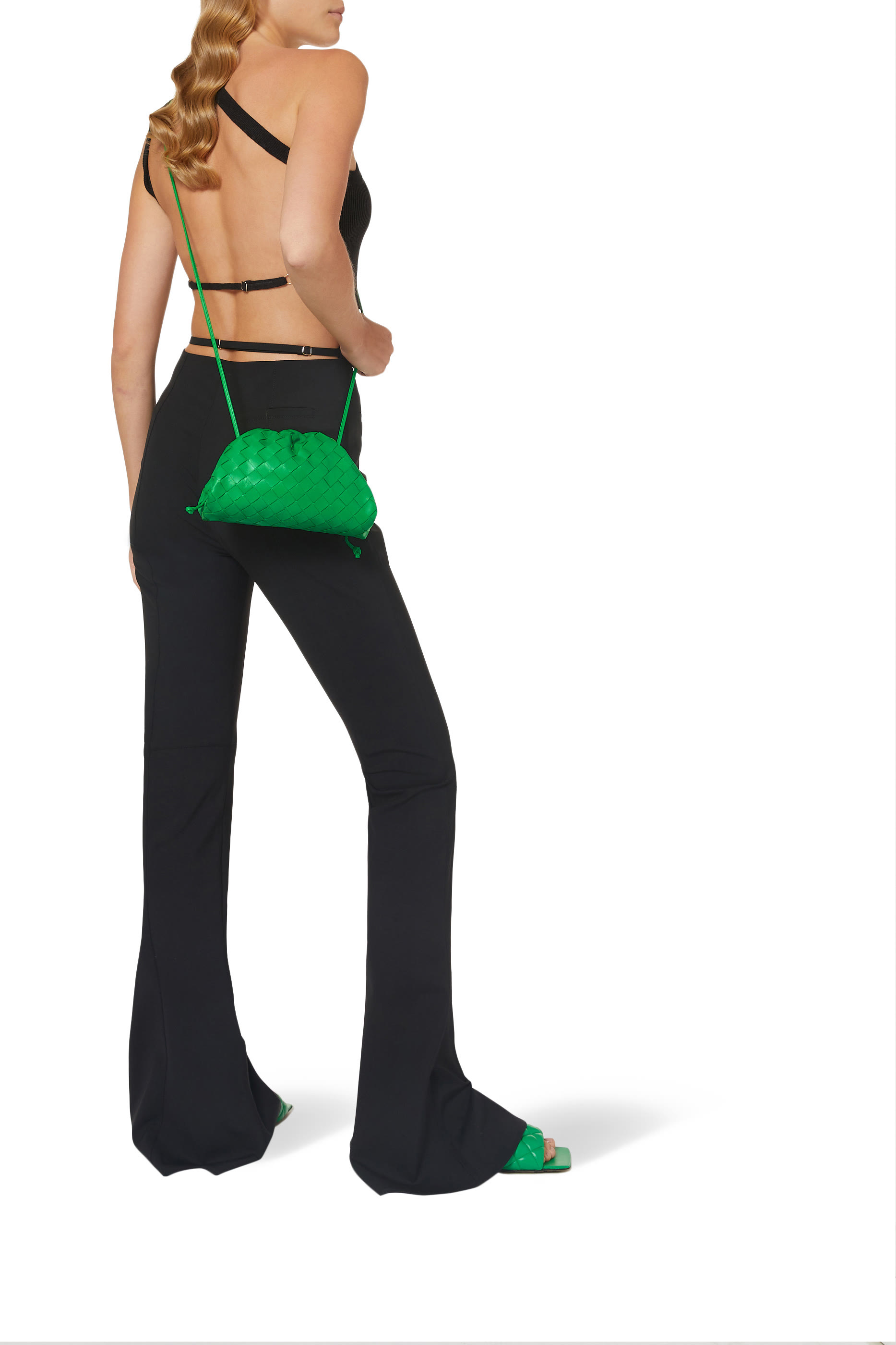 حقيبة ذا باوتش صغيرة جلد مجدول