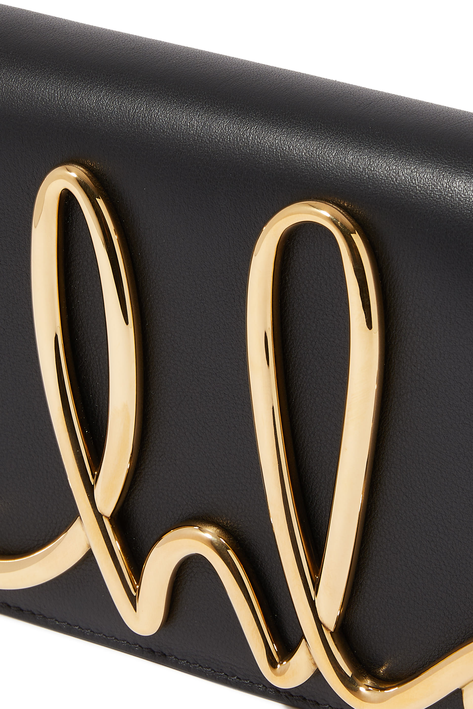 حقيبة كروس بشعار الماركة جلد ناعم