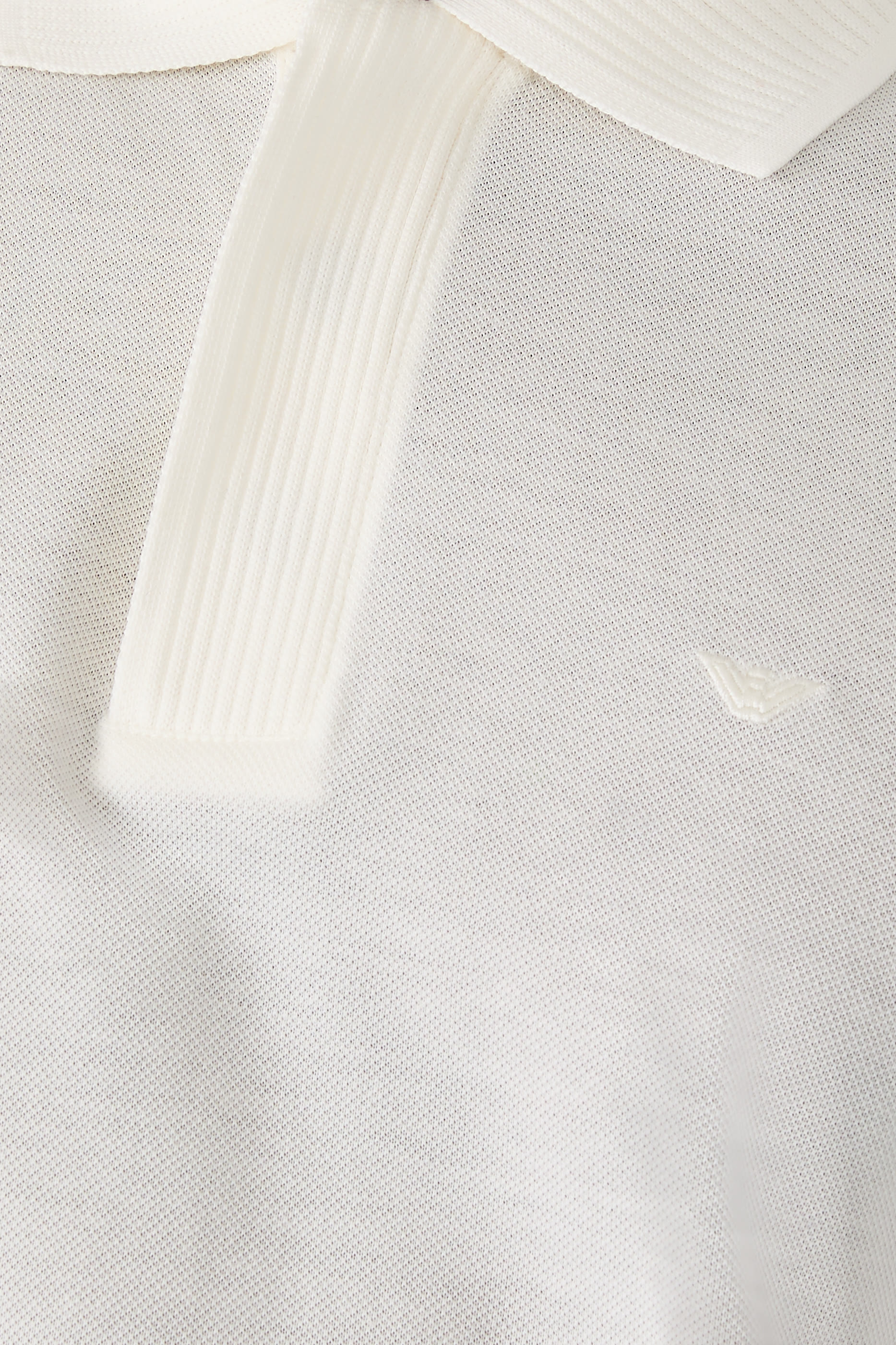 قميص بولو مضلع بشعار الماركة صغير