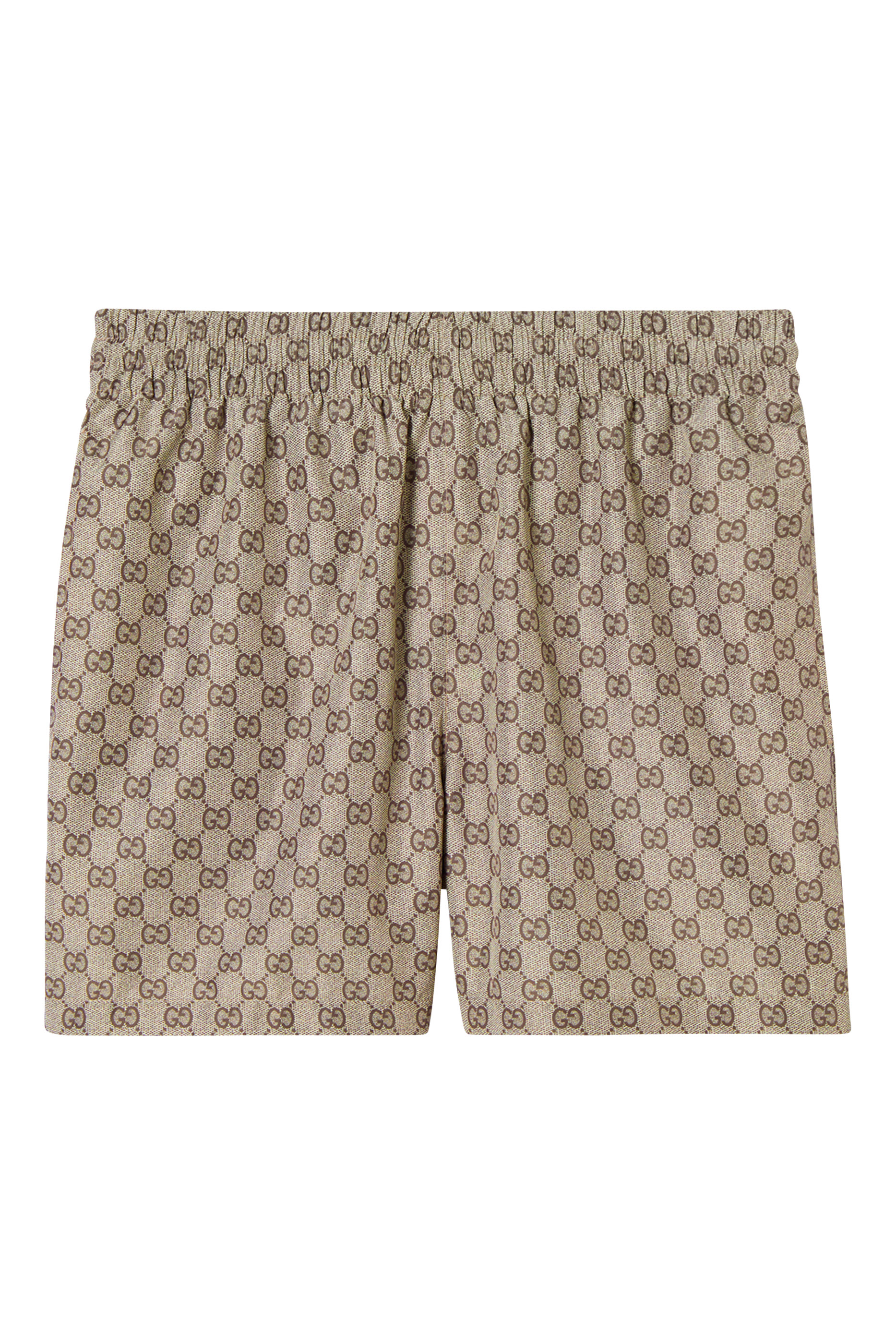 شورت سباحة مزين كليا بنقشة حرفي شعار الماركة نايلون