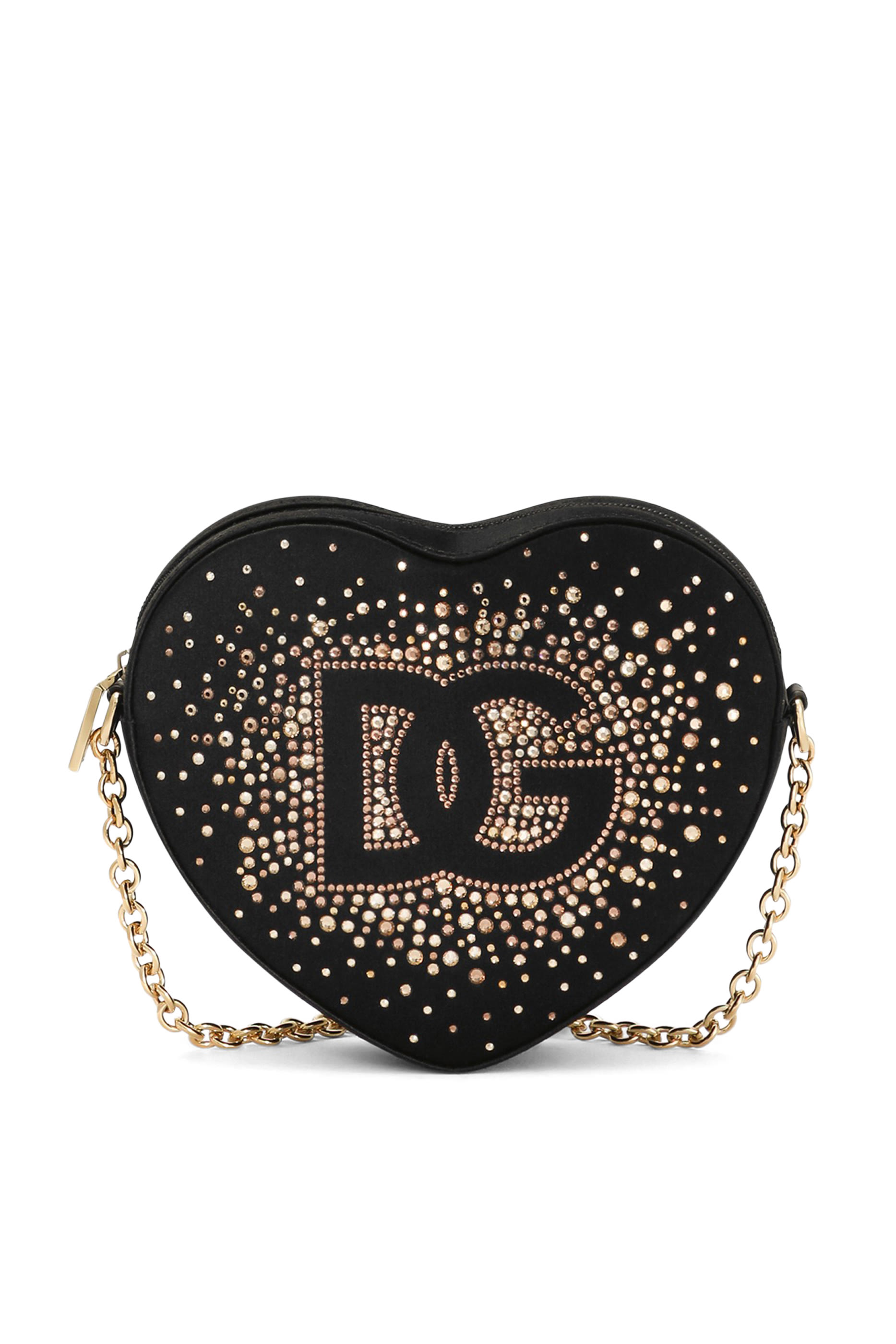 حقيبة كروس غيرلي بتصميم قلب ساتان بشعار الماركة للأطفال