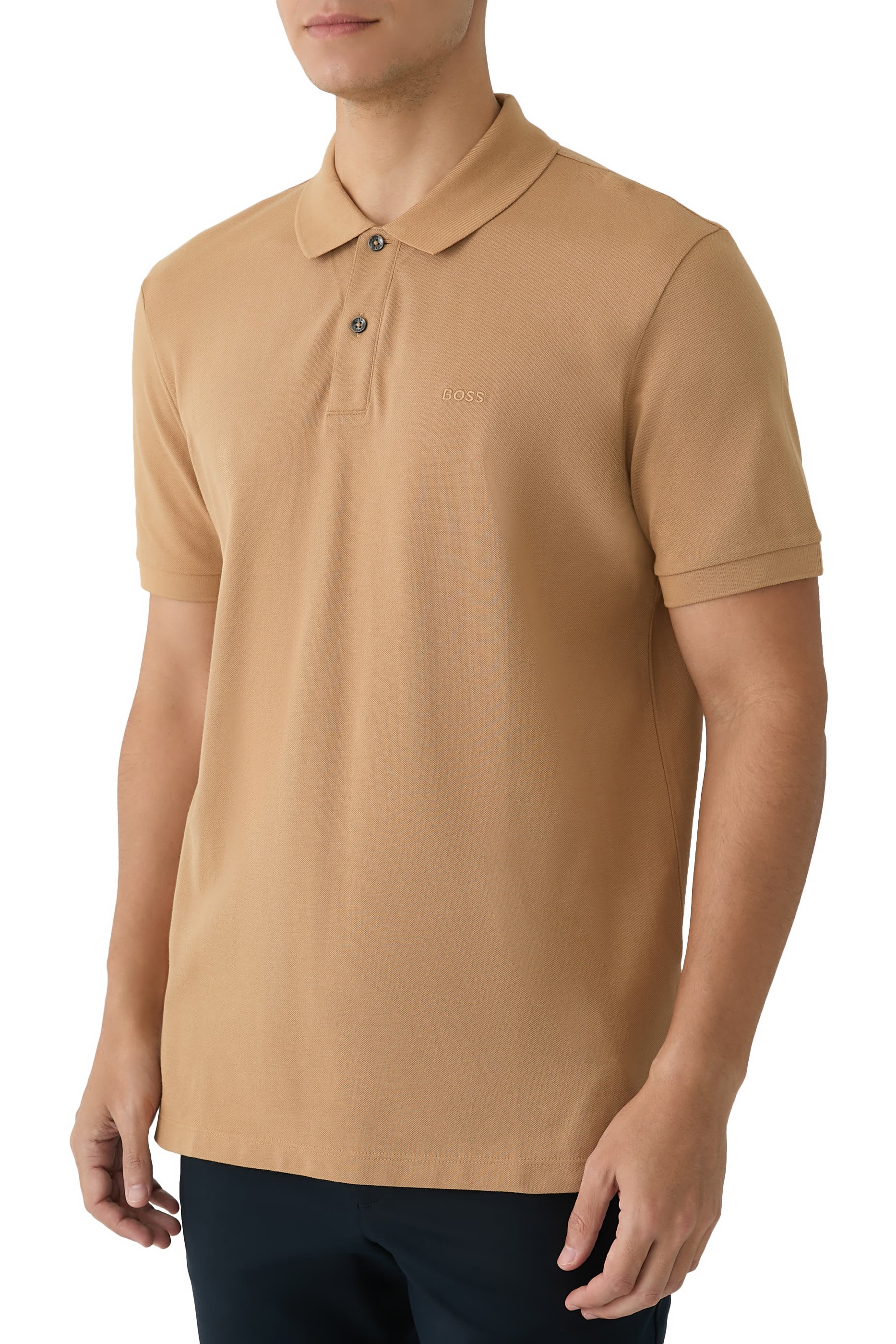 قميص بولو بالاس بتطريز شعار الماركة قطن