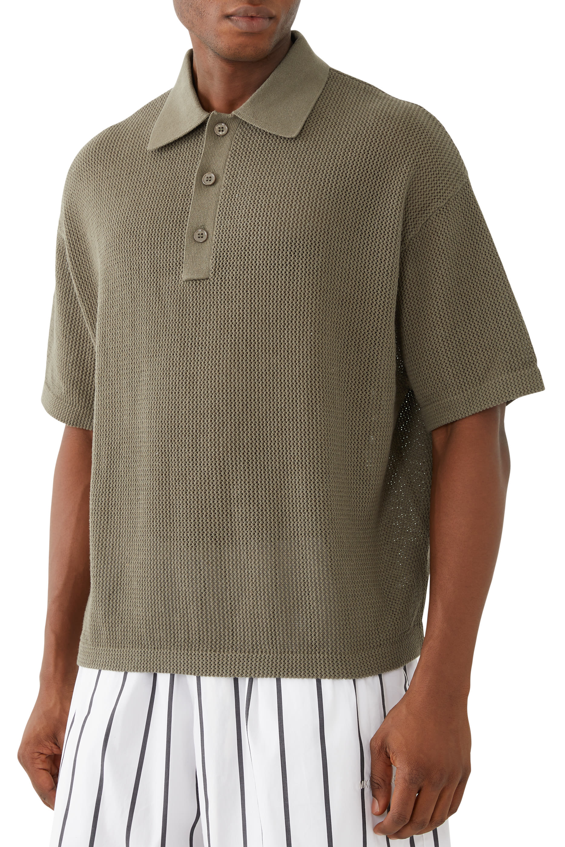 قميص بولو منسوج