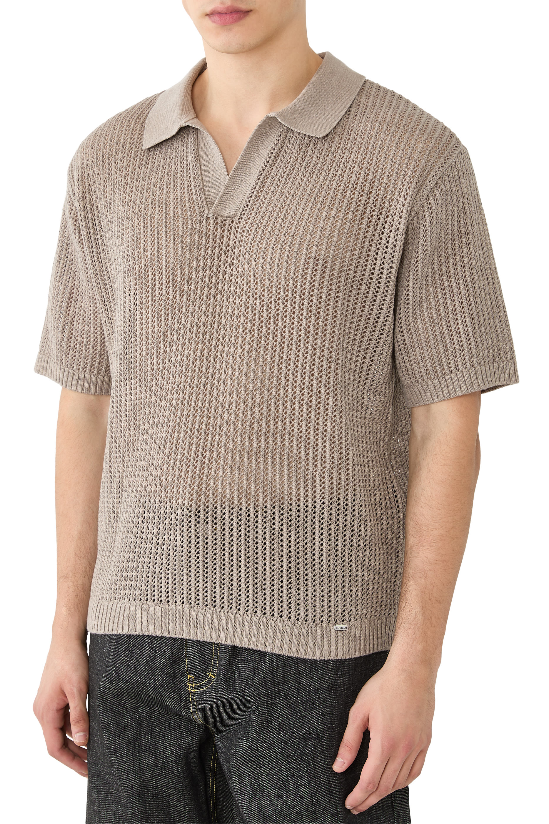 قميص بولو بيفرلي منسوج