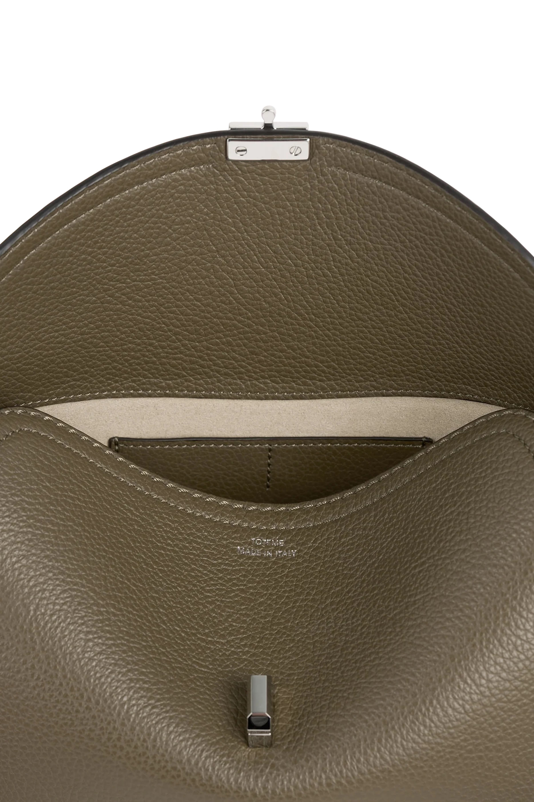 حقيبة كلاتش بإغلاق على شكل حرف T جلد