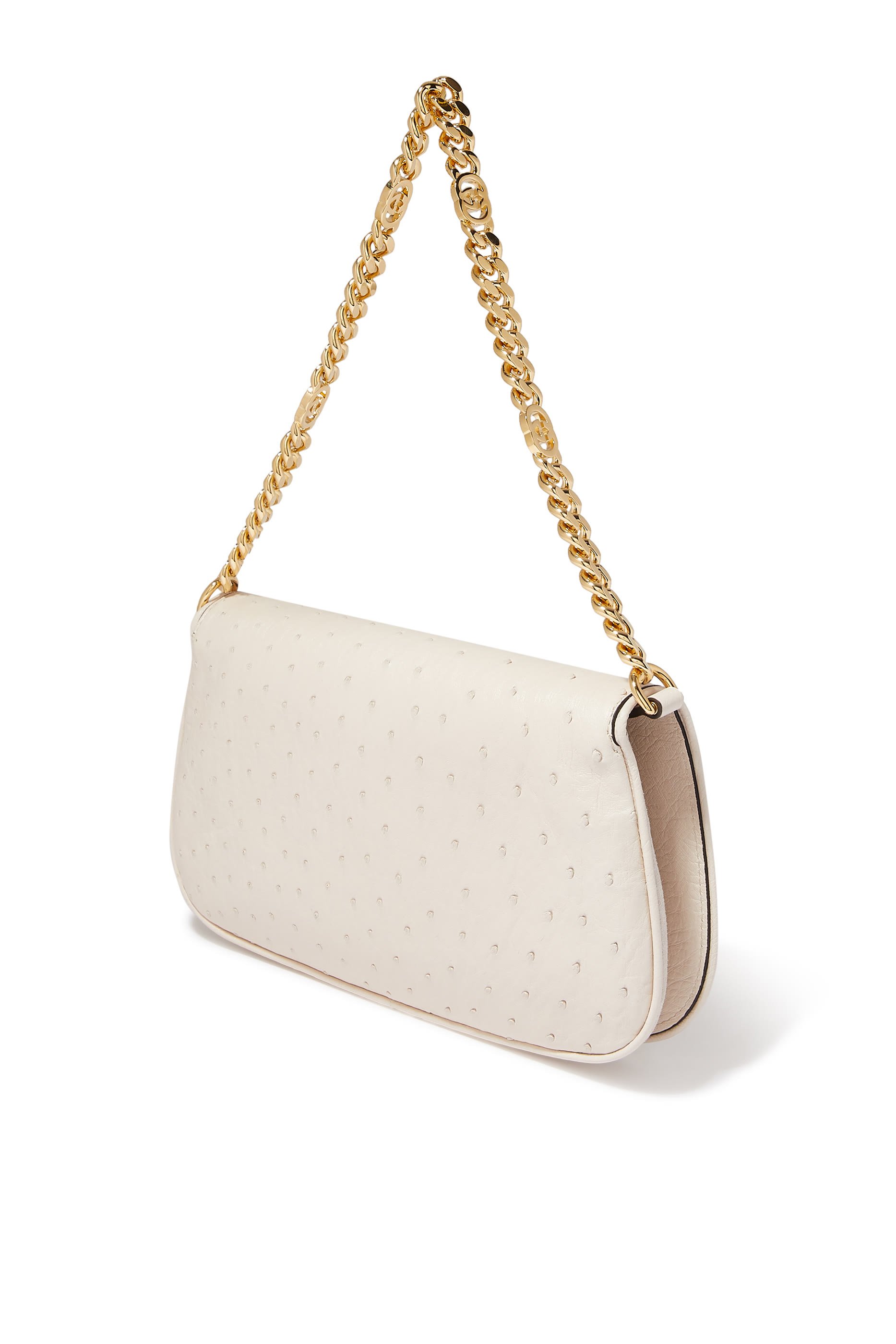 Blondie Ostrich Shoulder Bag