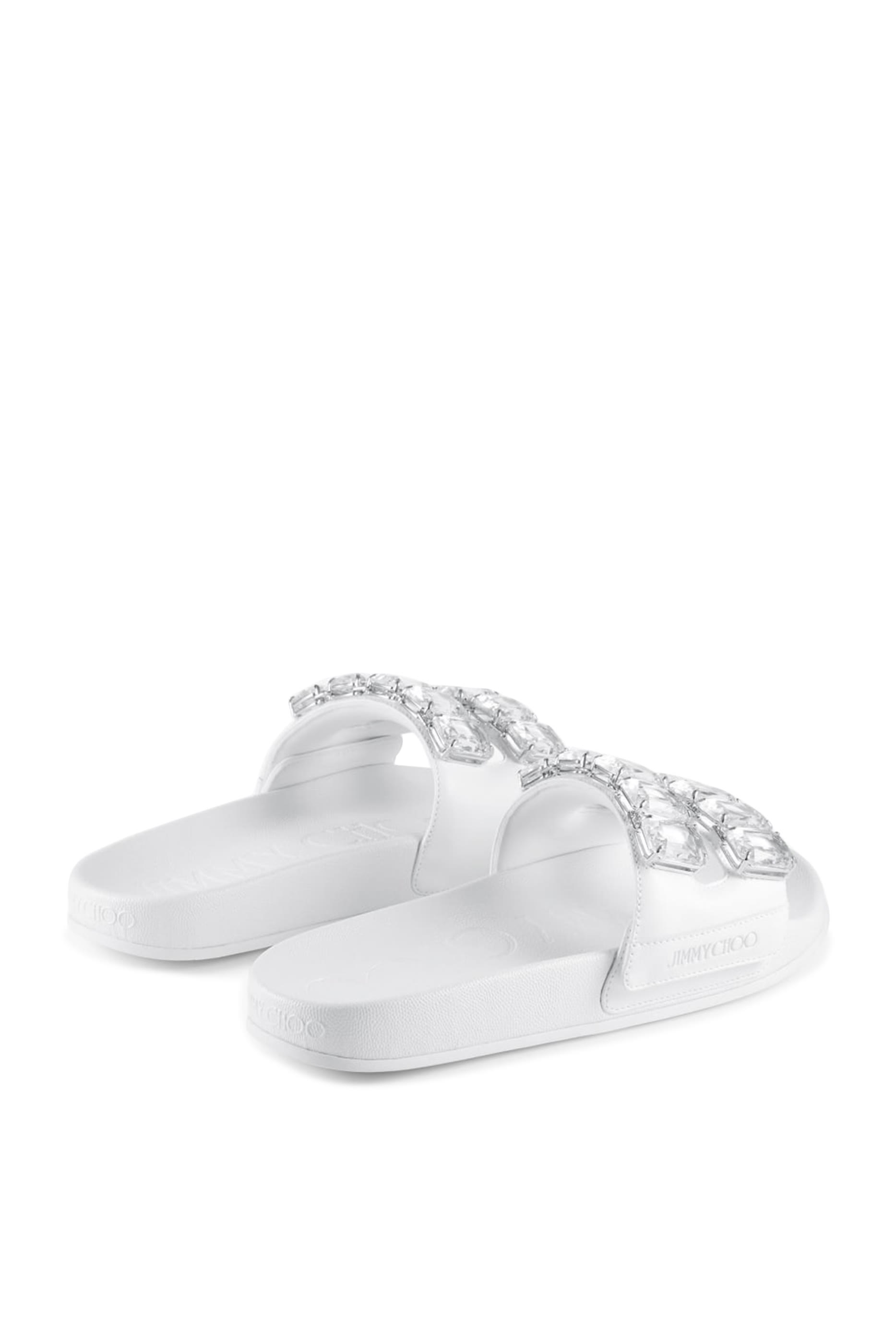 حذاء خفيف مزين بكريستال جلد نابا