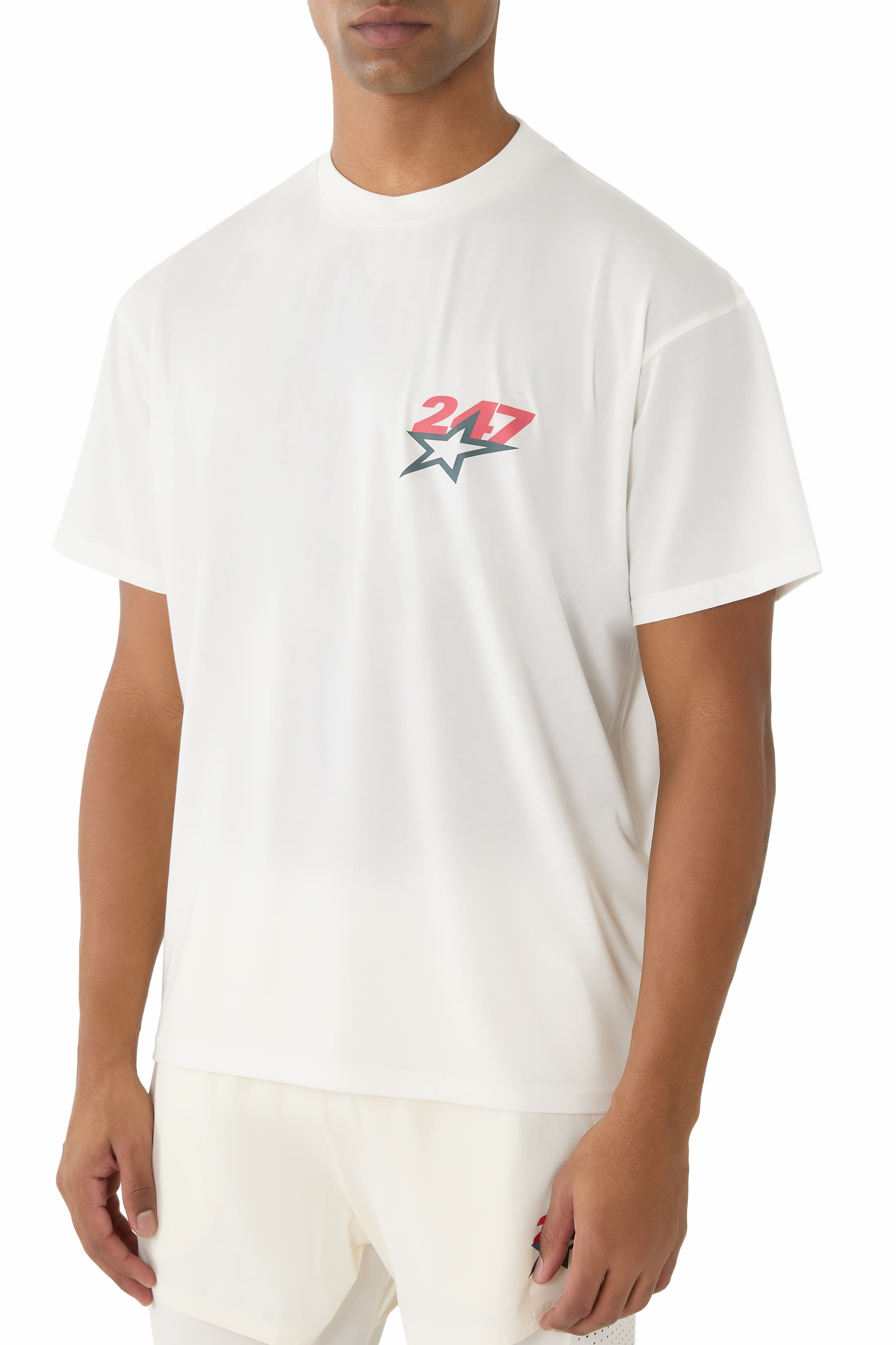 تيشيرت تيم 247 بقصة فضفاضة بطبعة نجمة