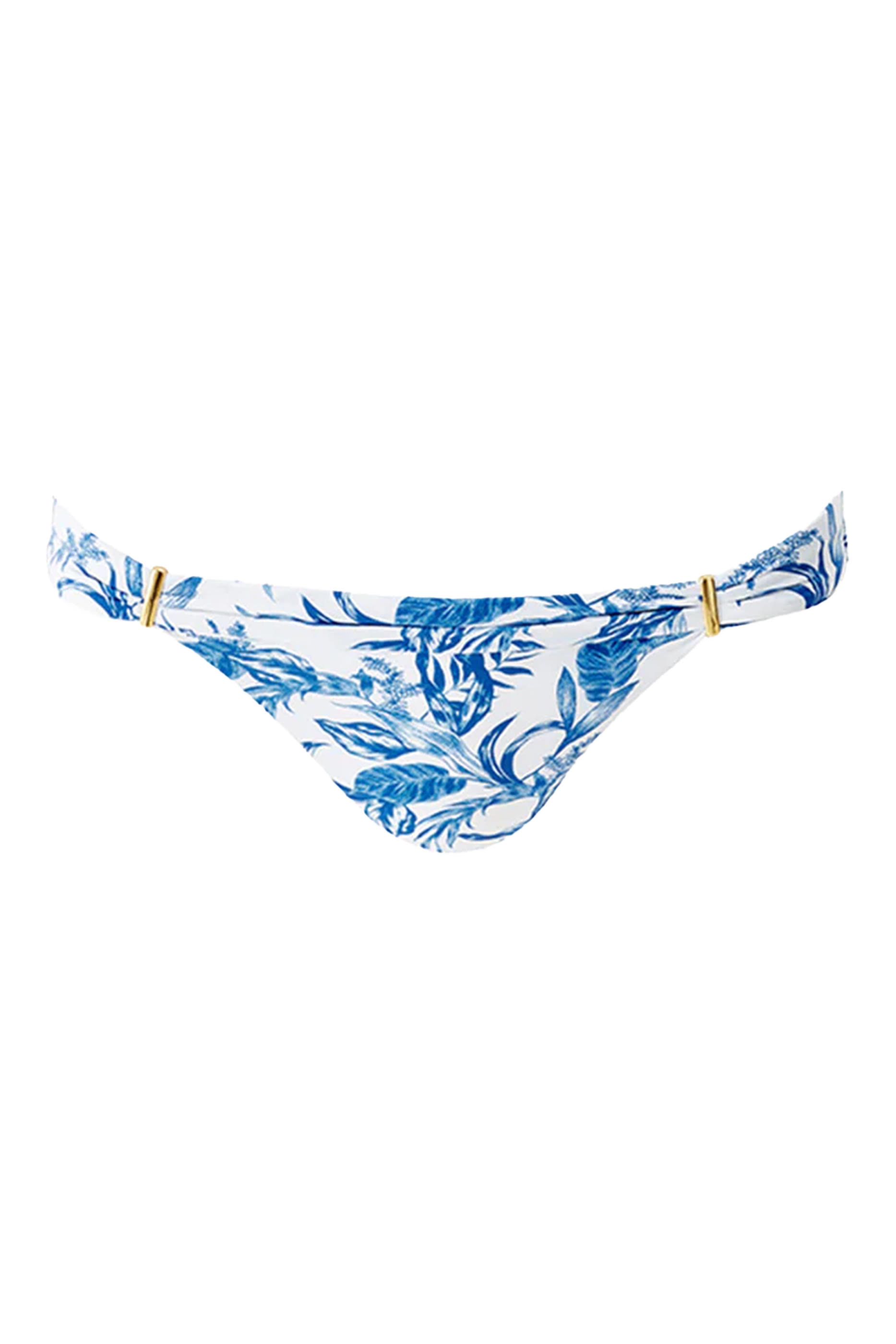 قطعة بيكيني سفلية بوسيتانو بنقشة أوراق بلون أزرق