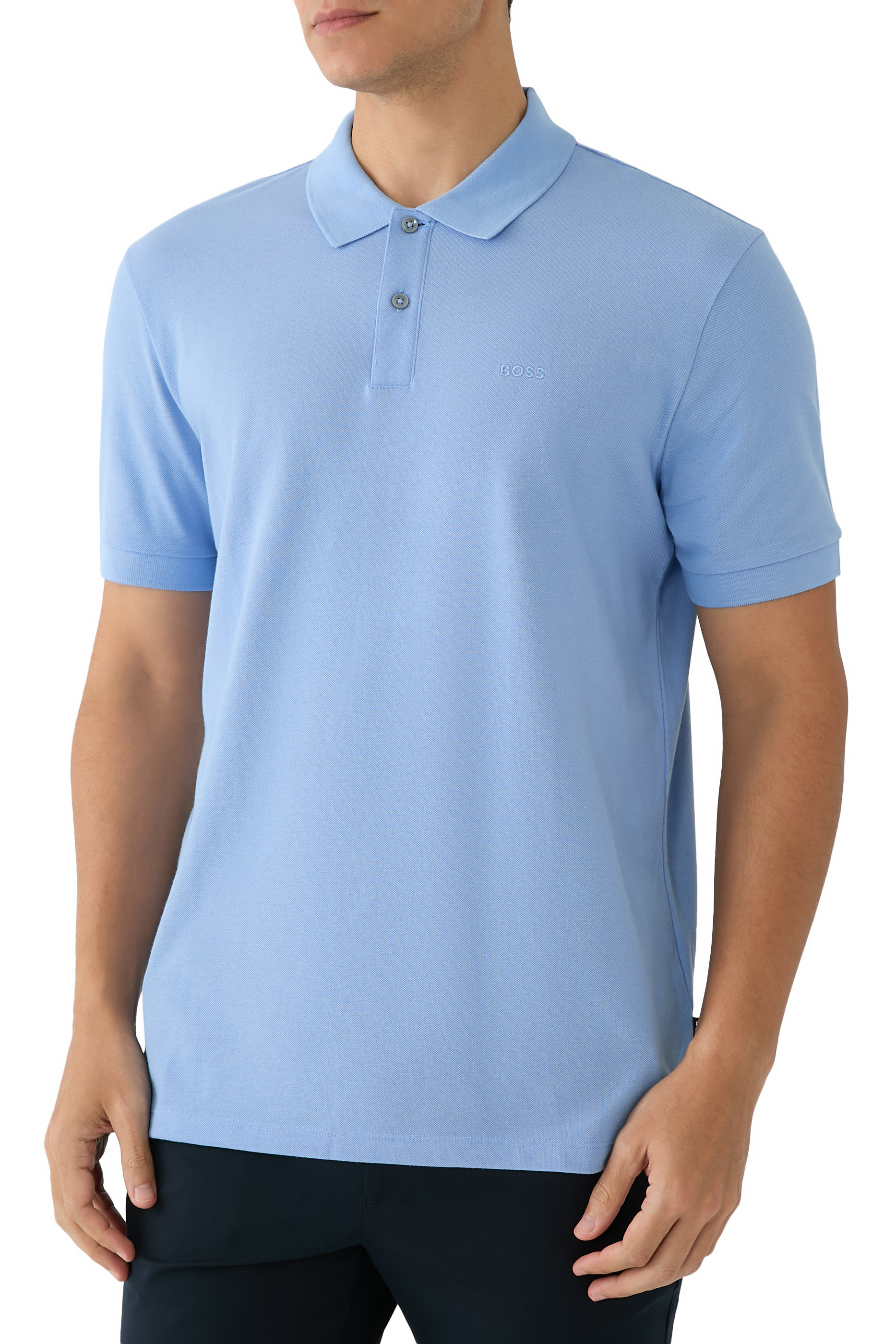 قميص بولو بالاس بتطريز شعار الماركة قطن