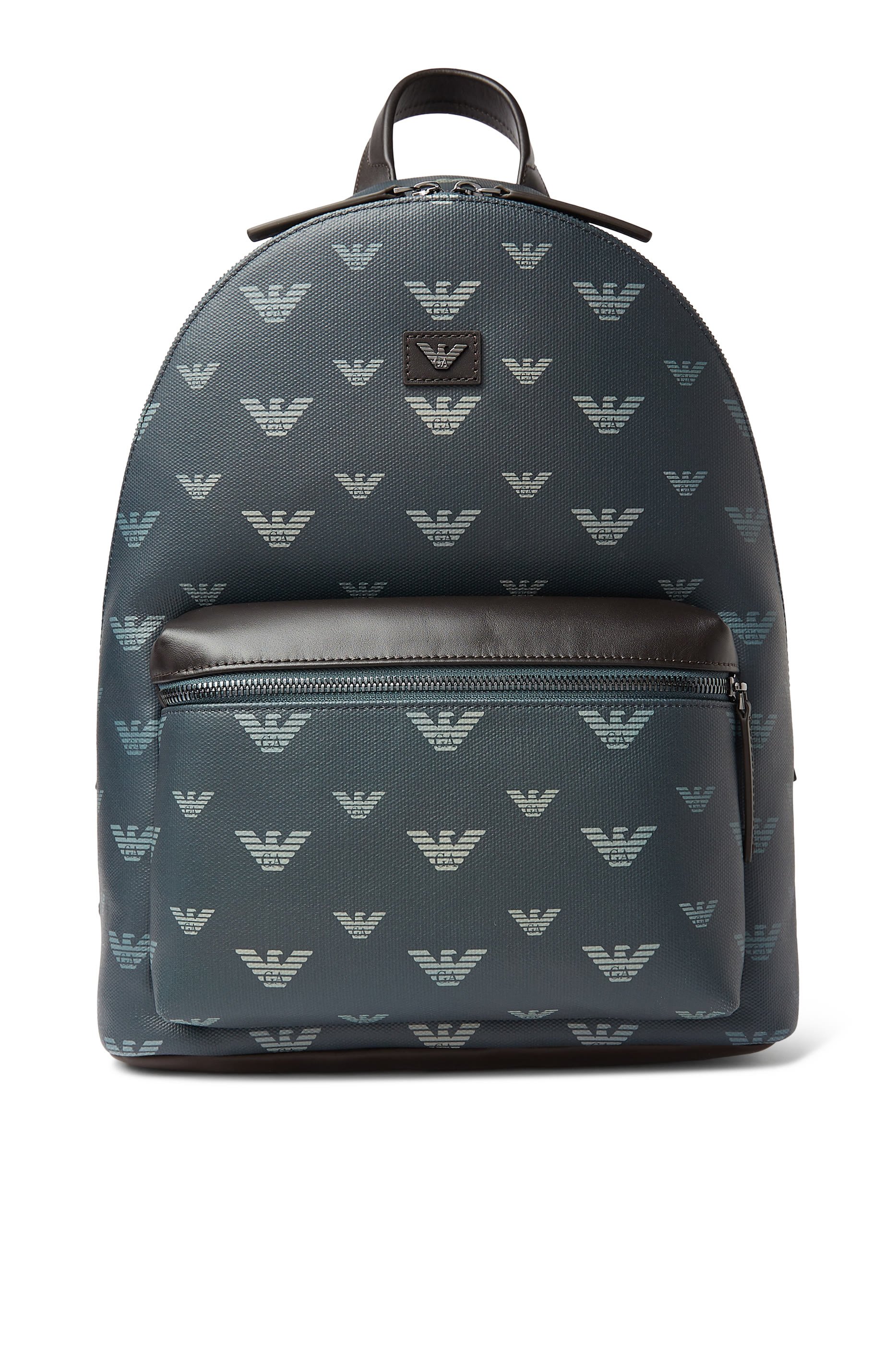 حقيبة ظهر مستديرة قماش قنب مطلي