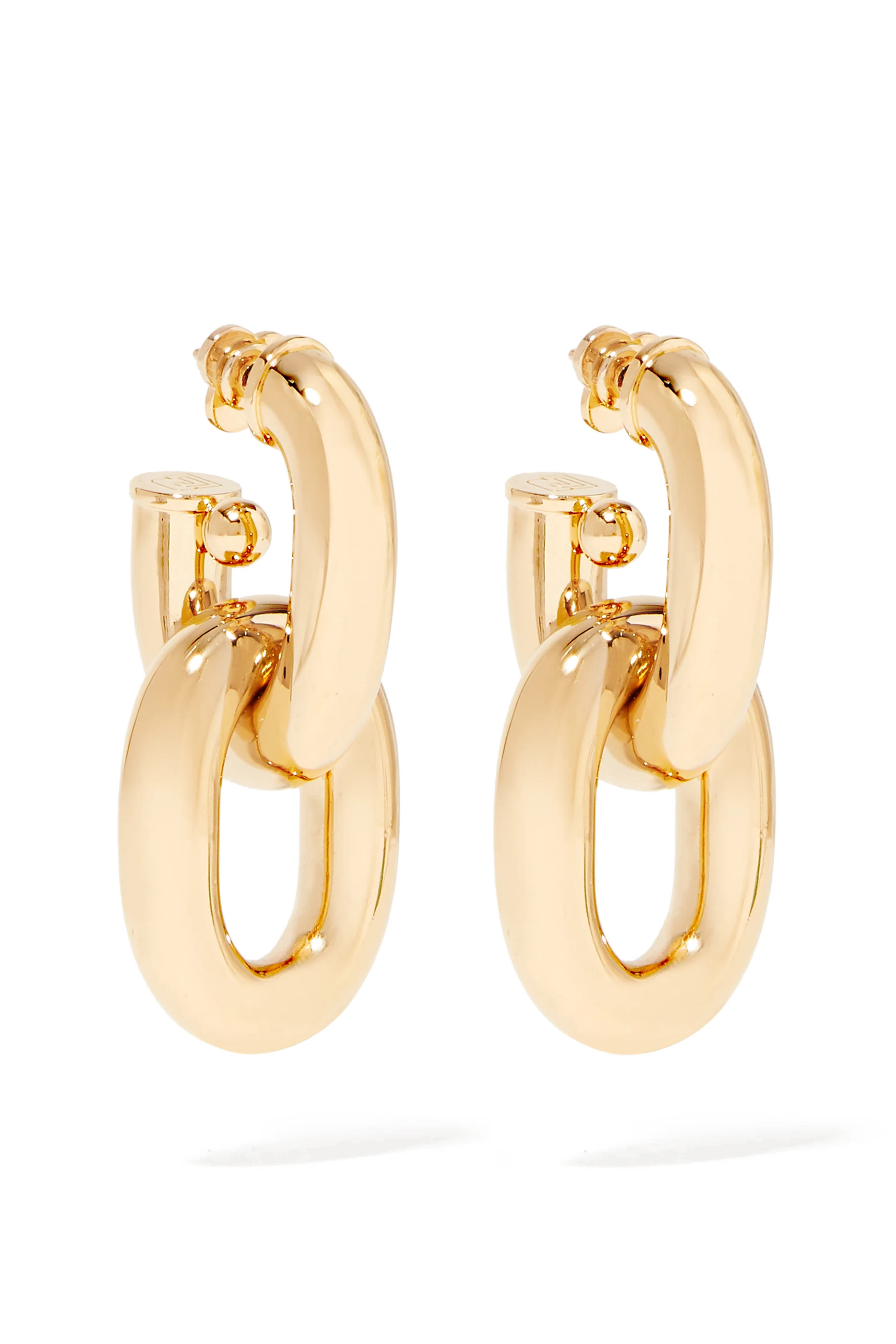 أقراط دائرية بتصميم سلسلة مزدوجة مقاس XL