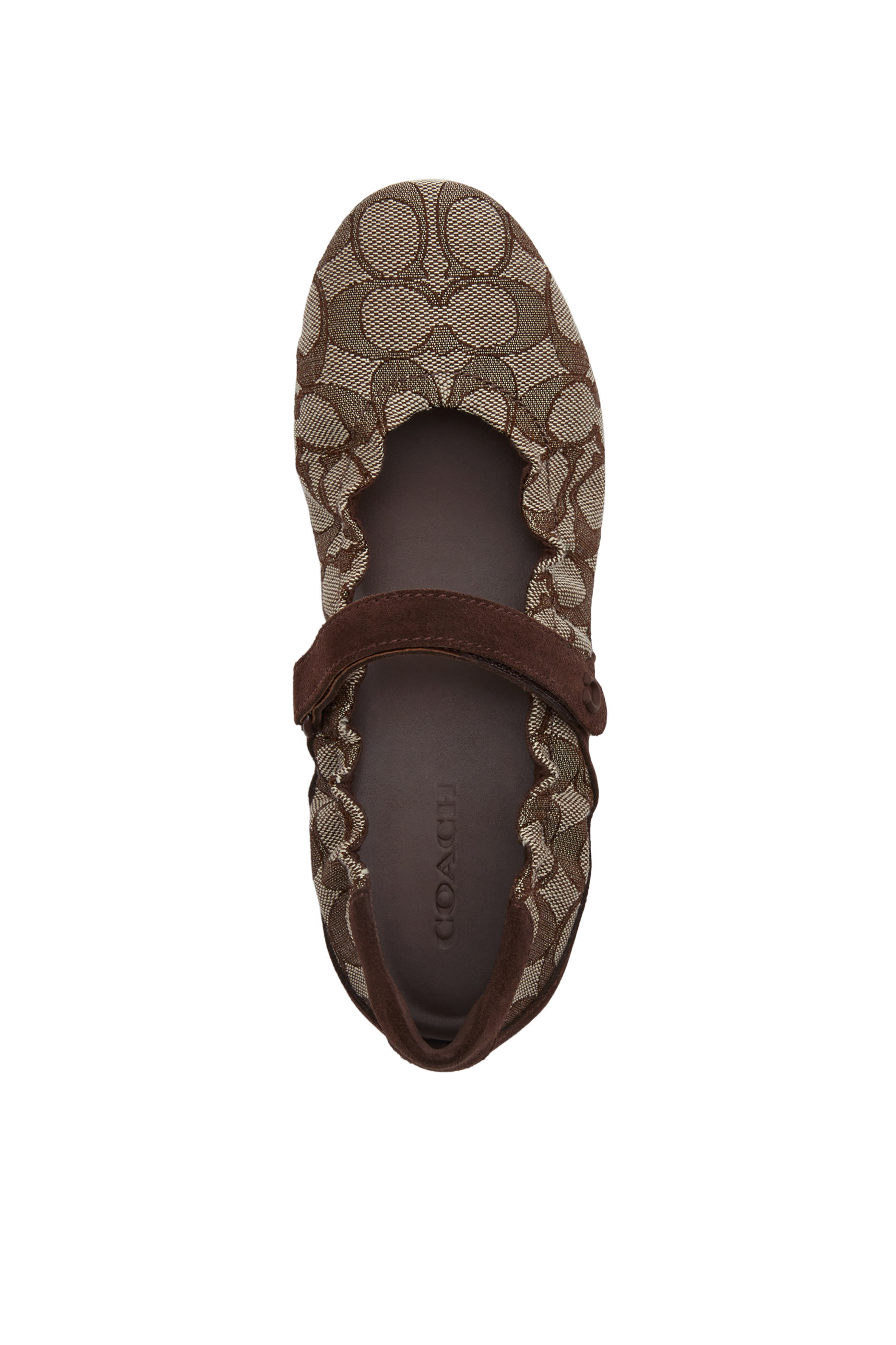 سنيكرز بنمط حذاء ماري جين جاكار محفور بشعار الماركة