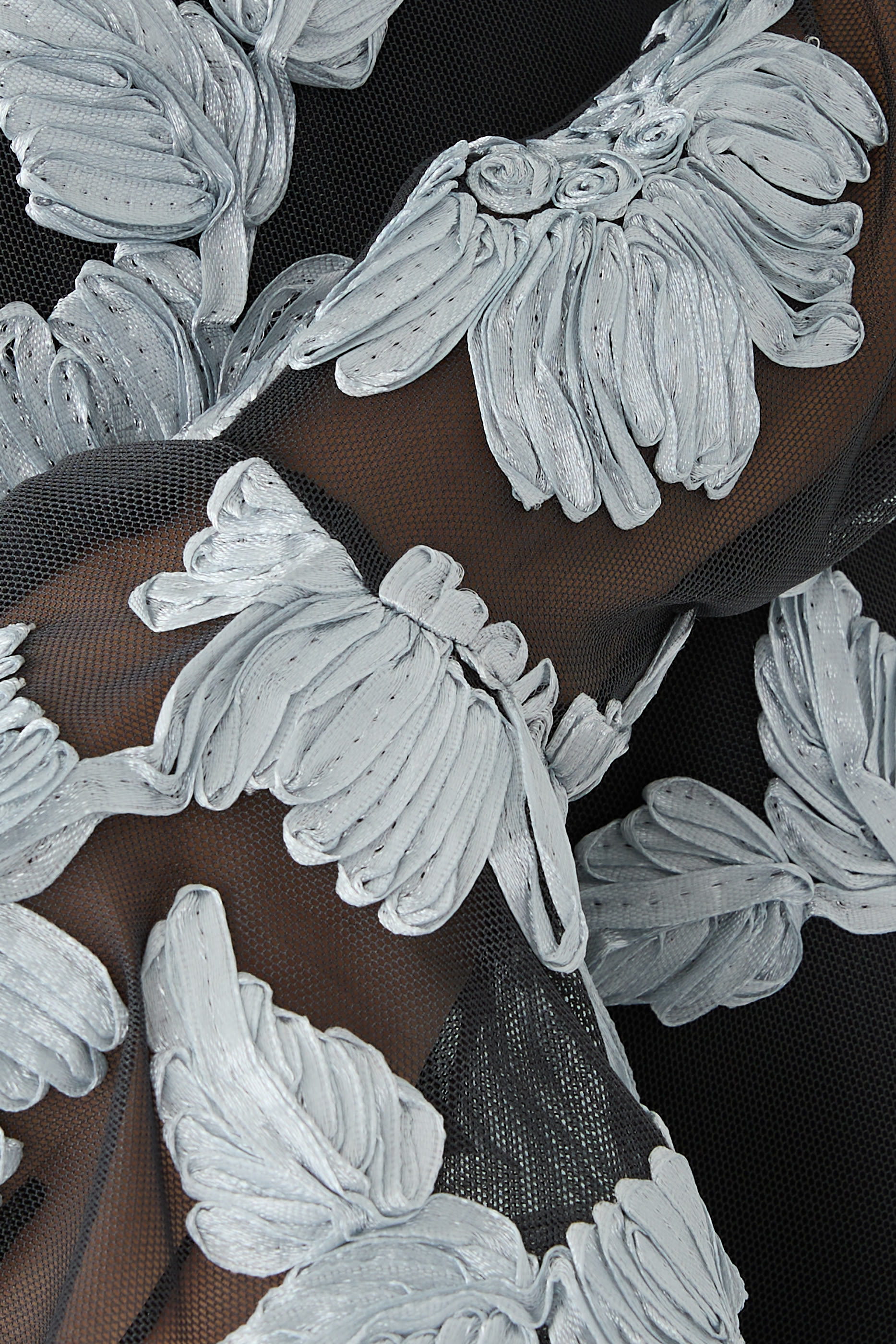 فستان بنقشة زهور قصير قماش شبكي