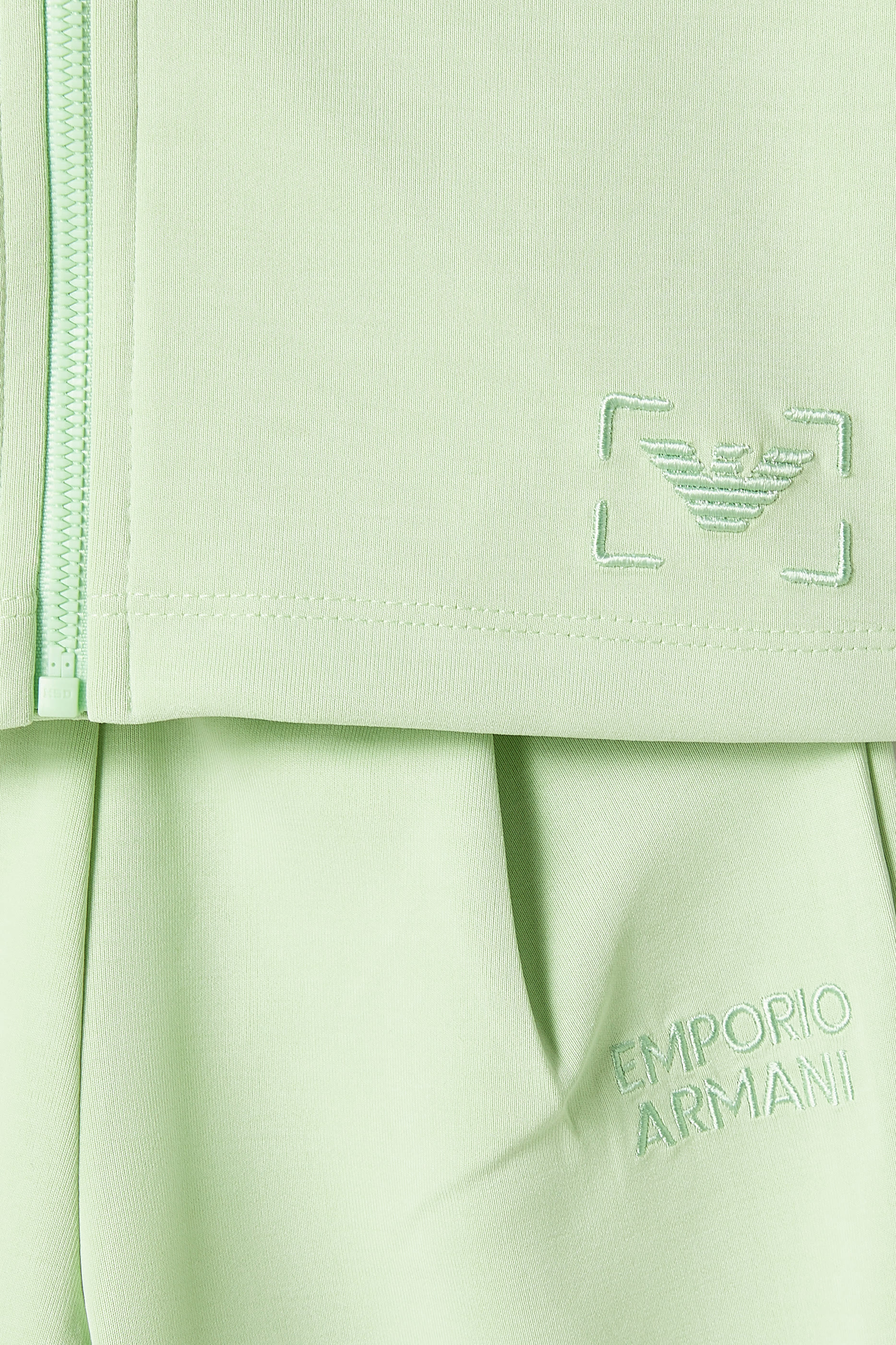 طقم بدلة رياضية بشعار الماركة مزيج قطن للأطفال