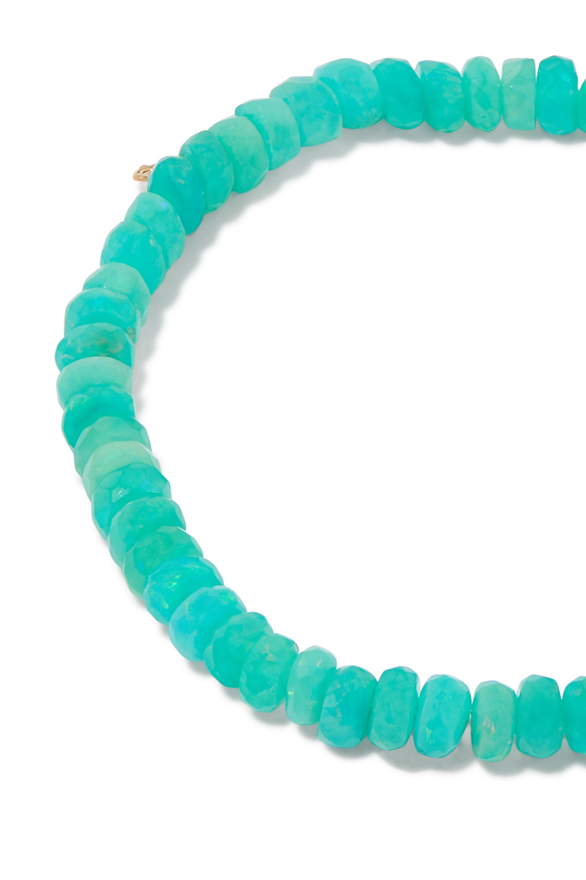 Starfish Clam Shell Charm Beaded Bracelet, 14k Yellow Gold & Diamonds, Ethiopian Opal