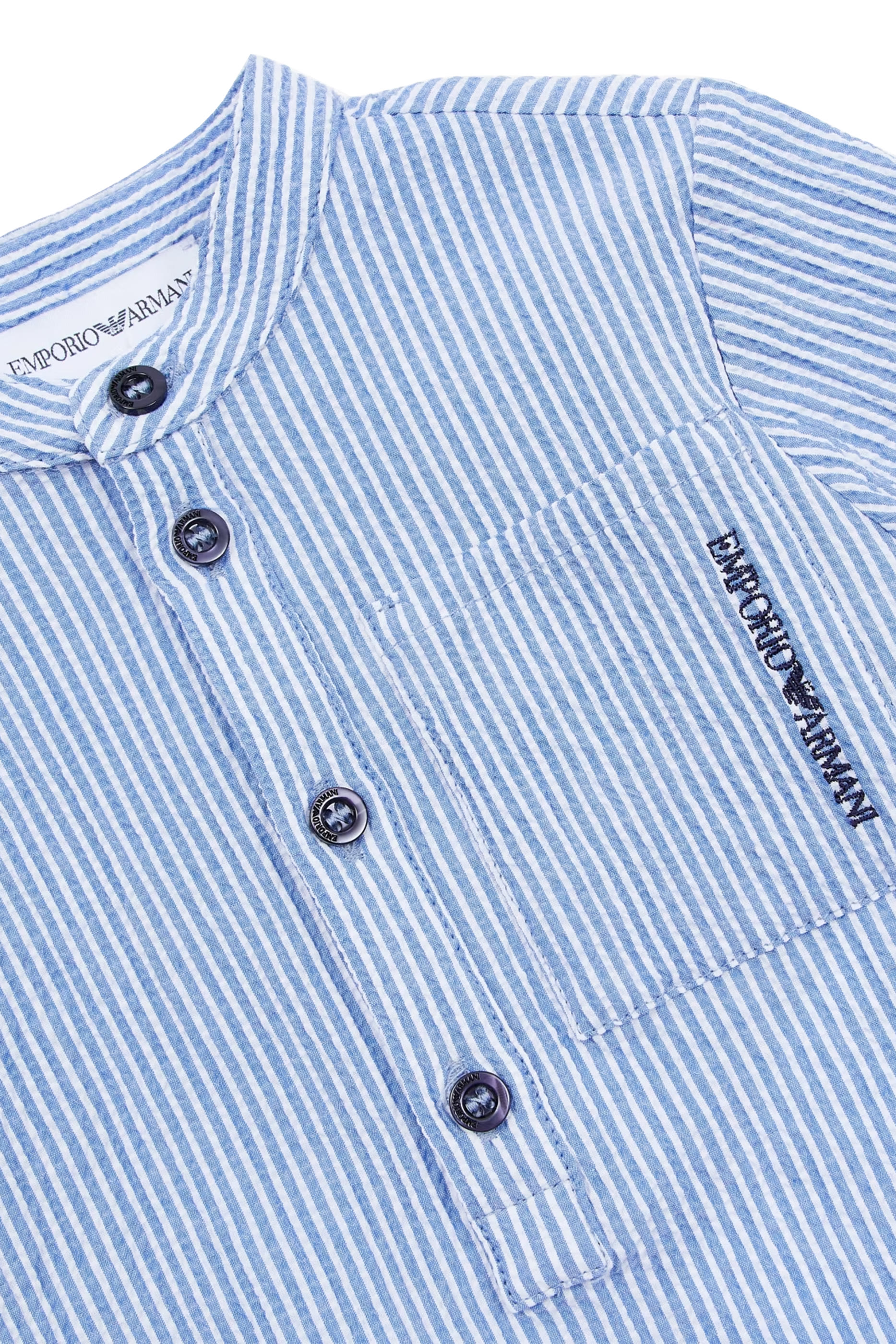 قميص مخطط بشعار الماركة للأطفال