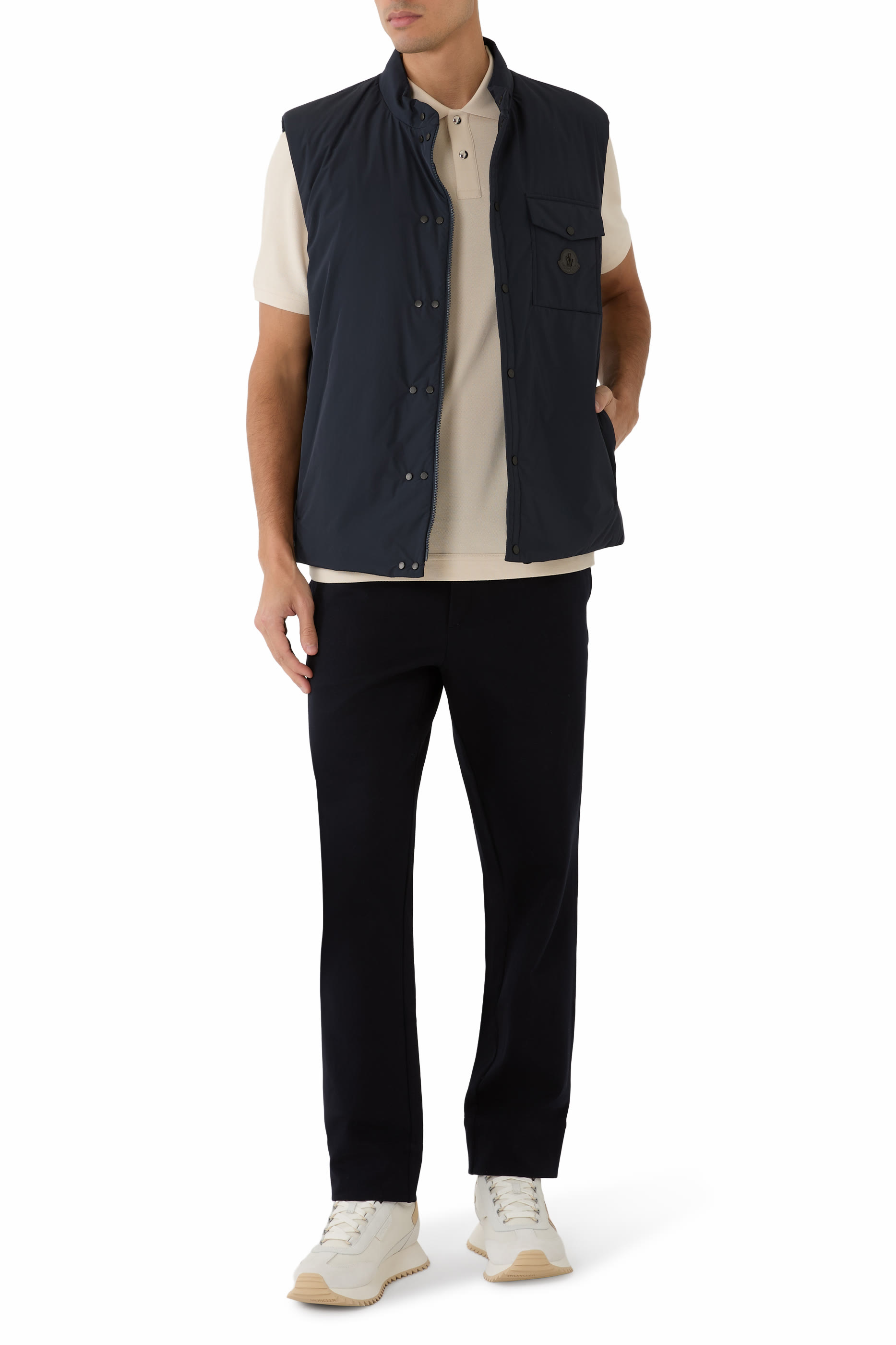 قميص بولو برقعة شعار الماركة قطن بيكيه